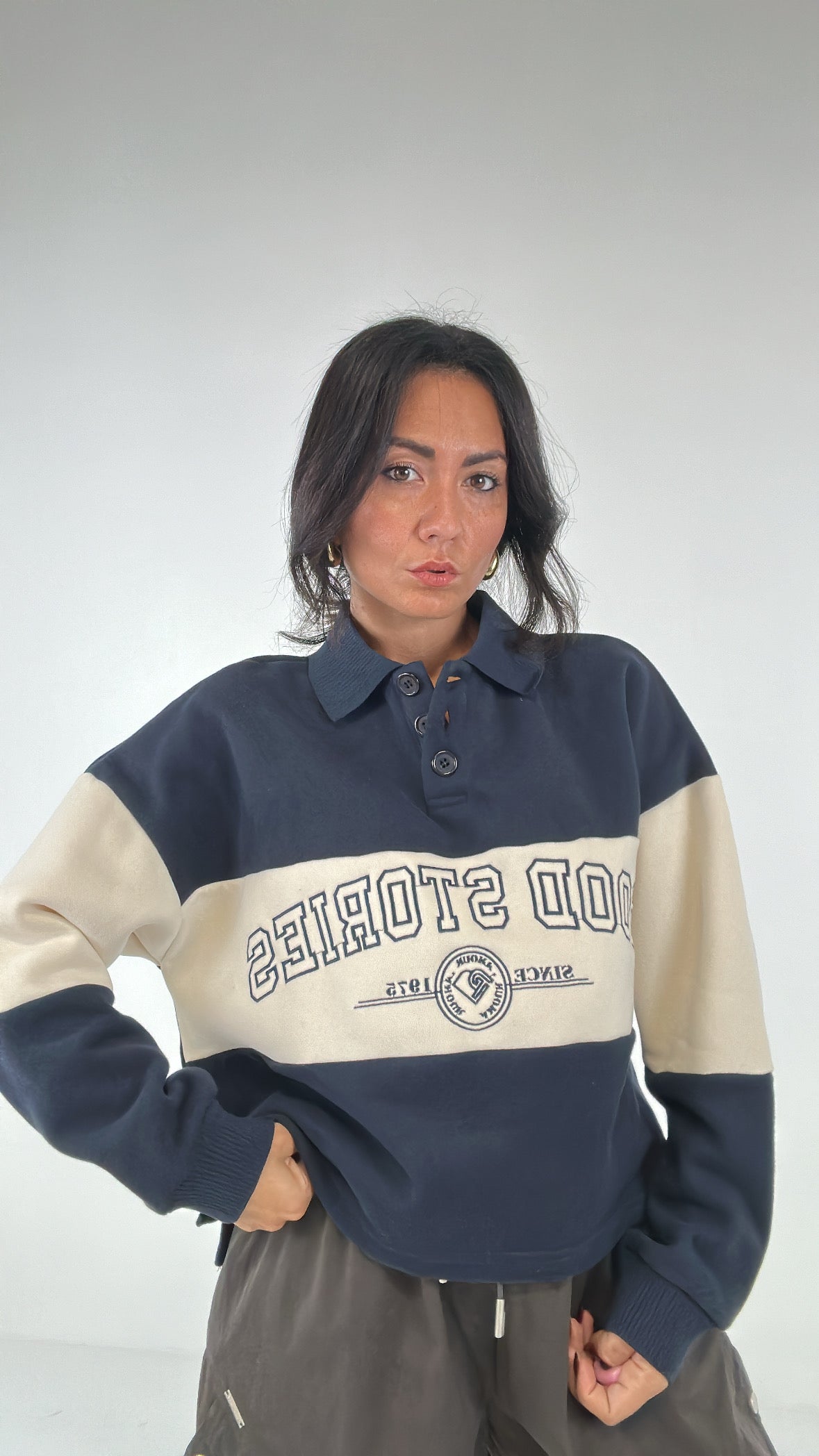 Felpa POLO STORIES - BLU