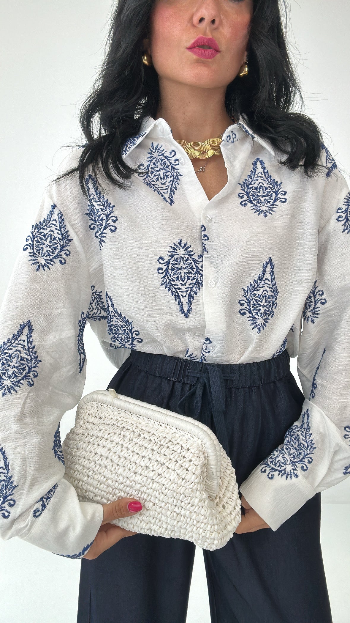 Camicia DETTAGLIO RICAMATO - BIANCO