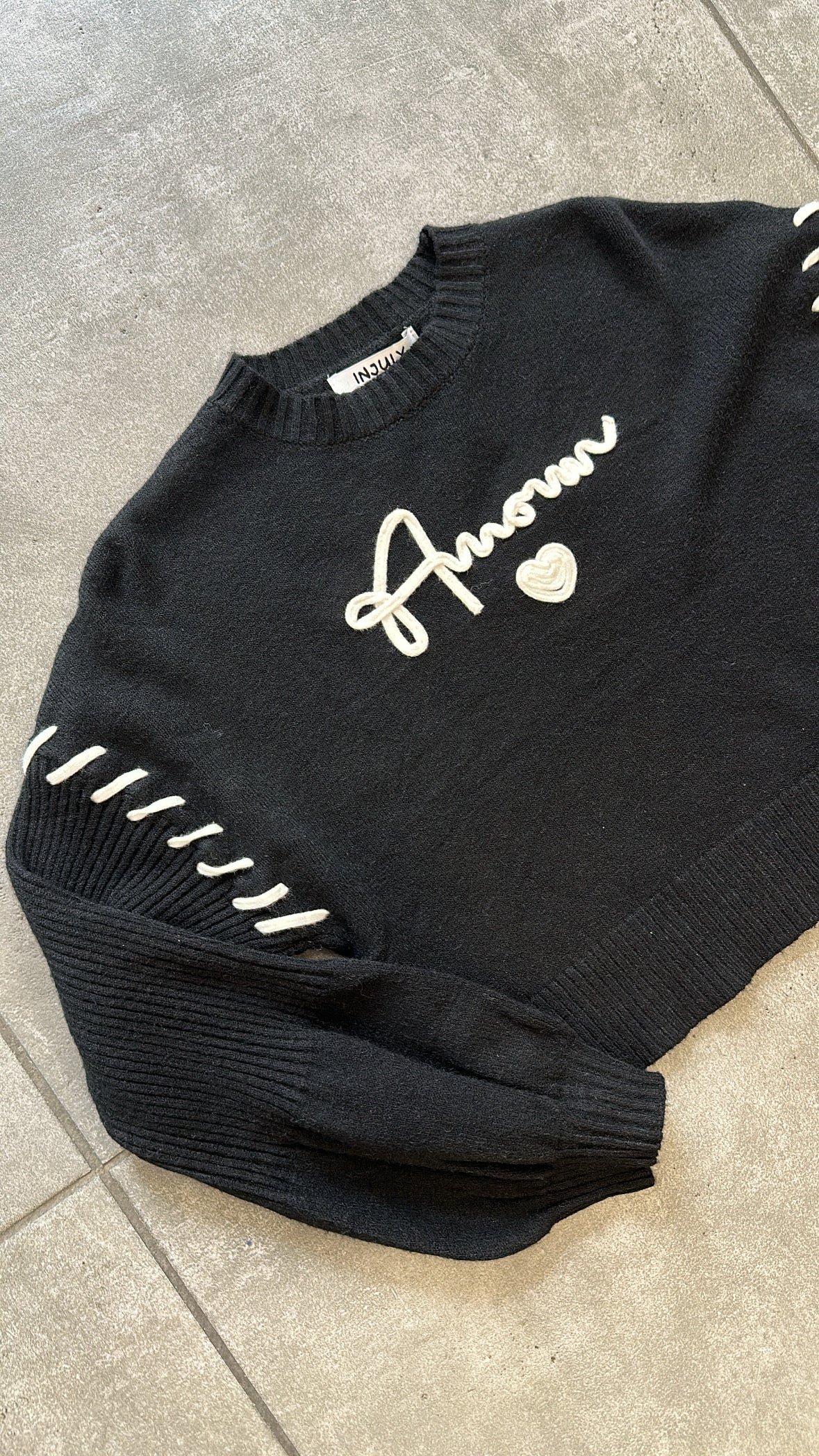 Maglioncino AMOR 6-14A - NERO