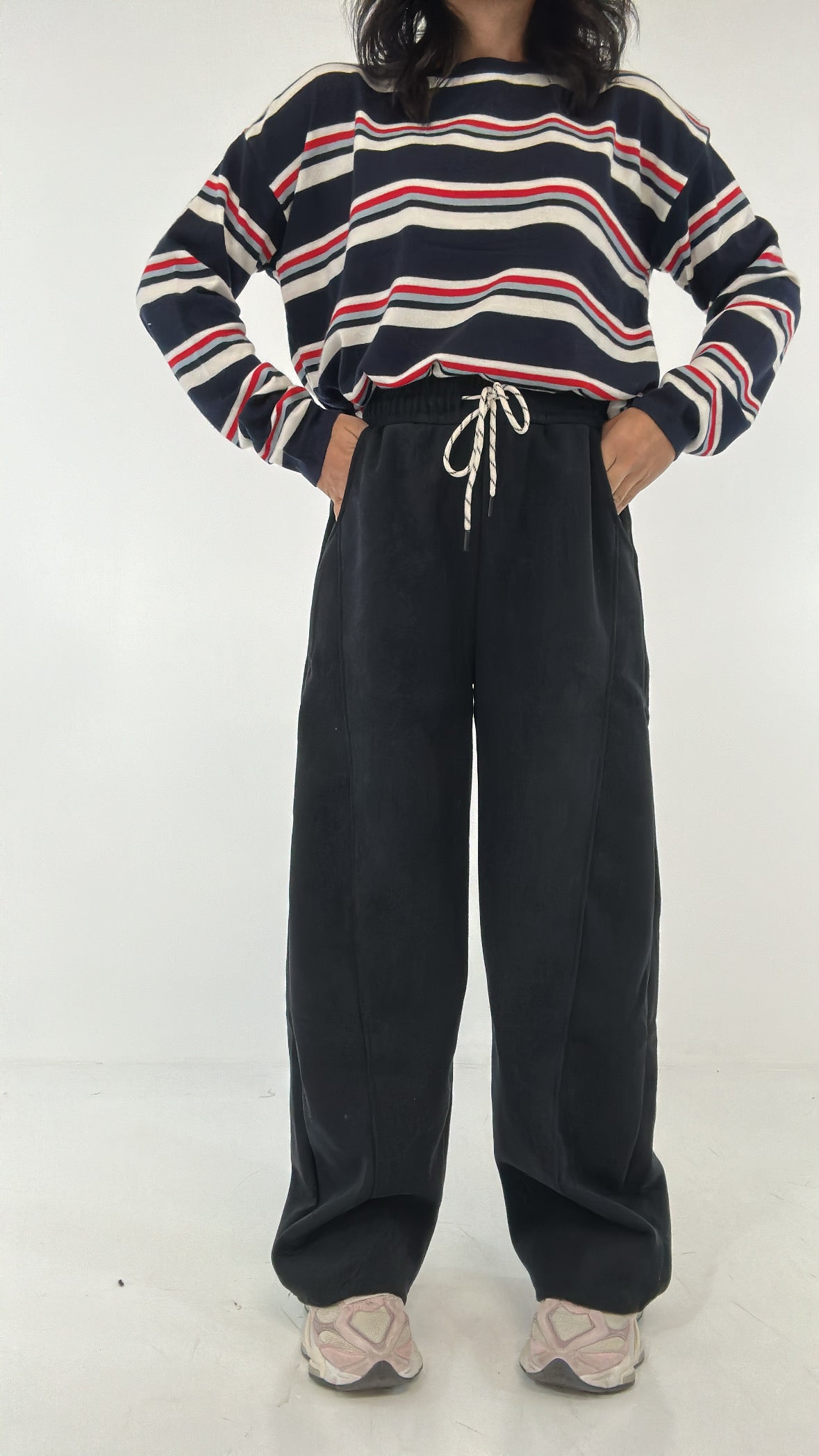 Pantalone BALLOON VELLUTO - GRIGIO SCURO
