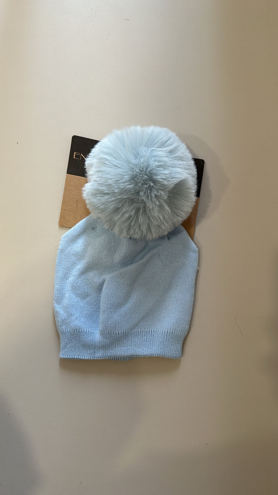 Cappellino LANA RASATO PON - CELESTE