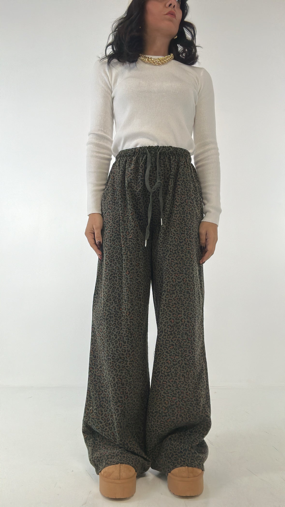 Pantalone VELLUTO MAC - VERDE MILITARE
