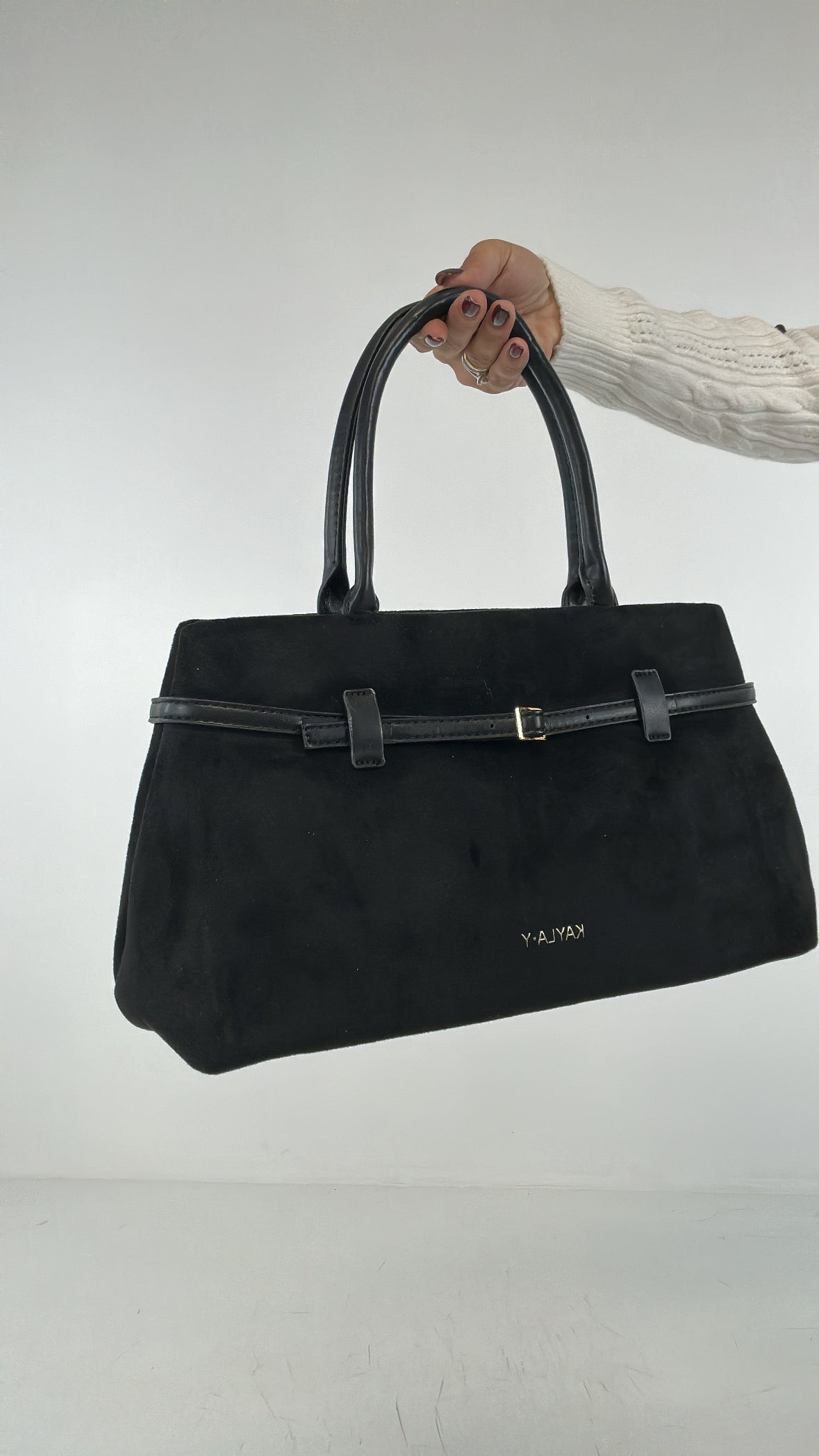 Borsa CAMOSCIO OFFICE - NERO