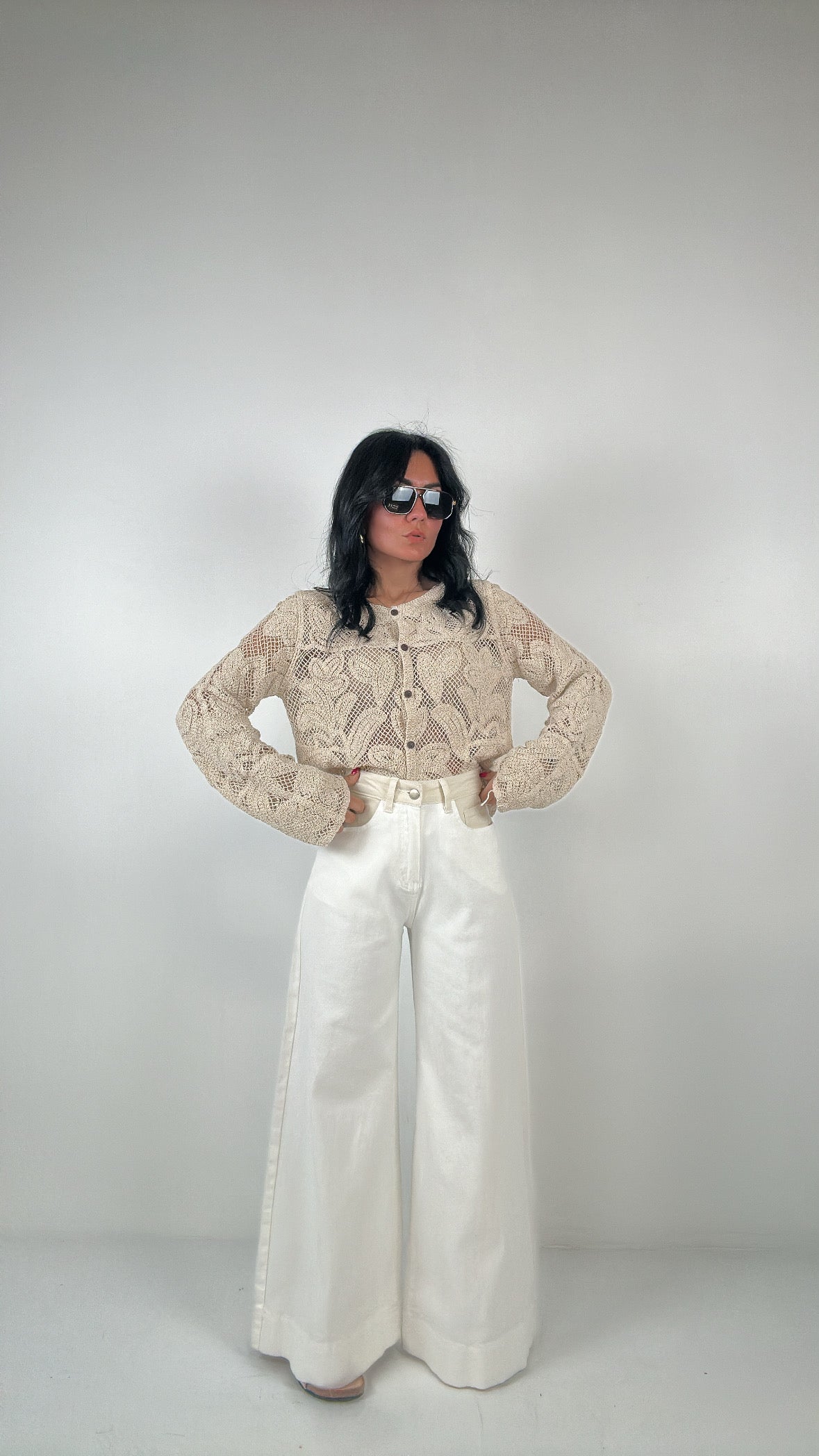 Jeans DOUBLE COLOR - BIANCO