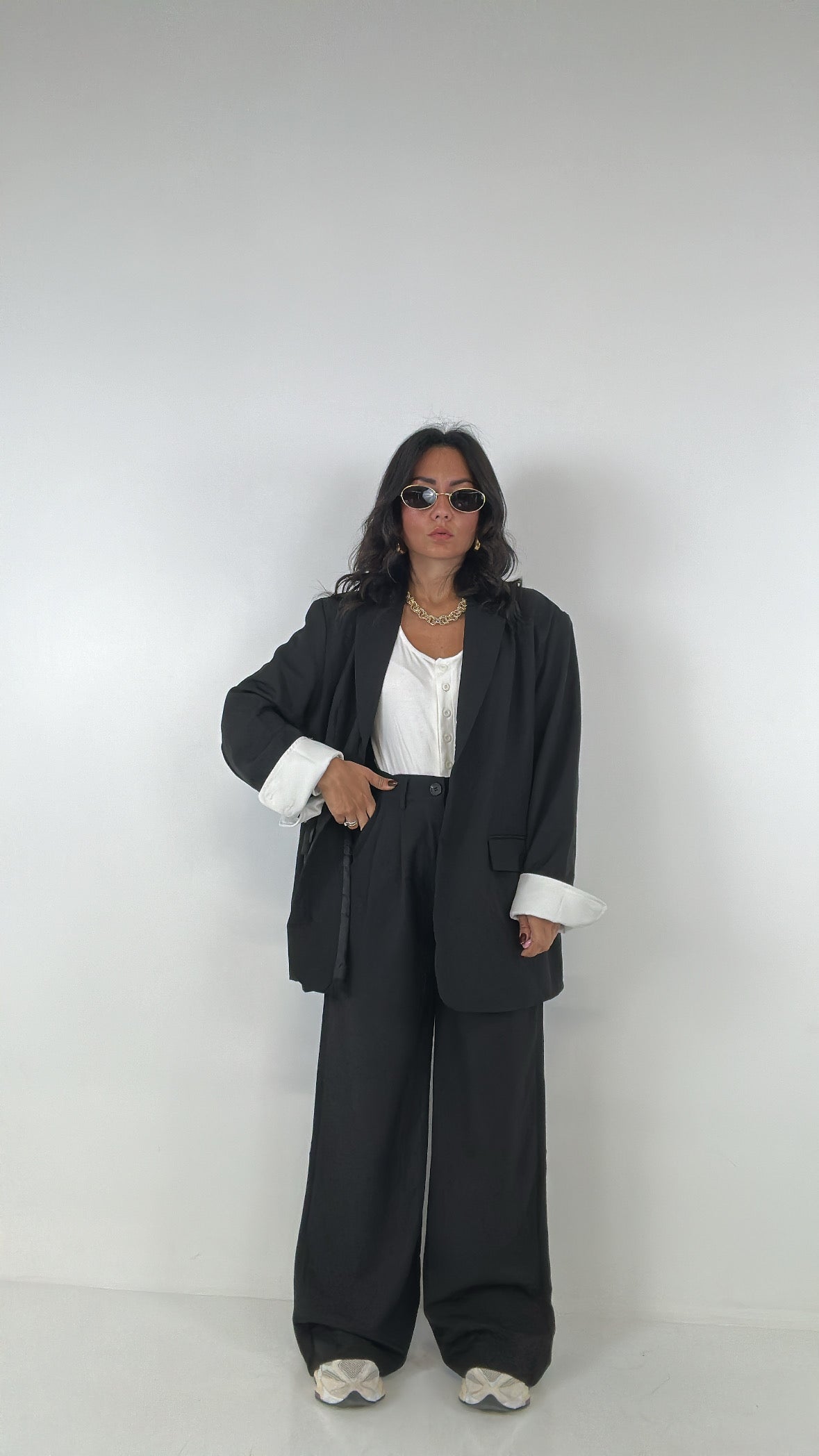 Tailleur PIEGA BIANCA - NERO