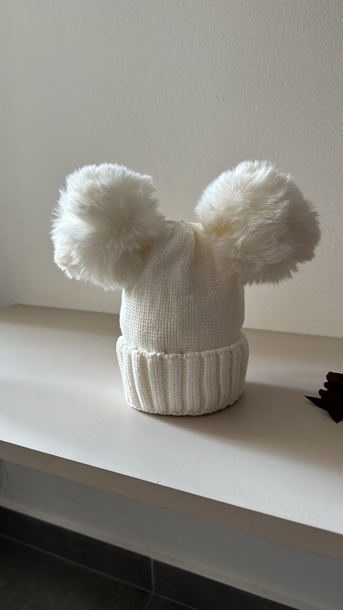 Cappellino DOPPIO PON PON - BIANCO