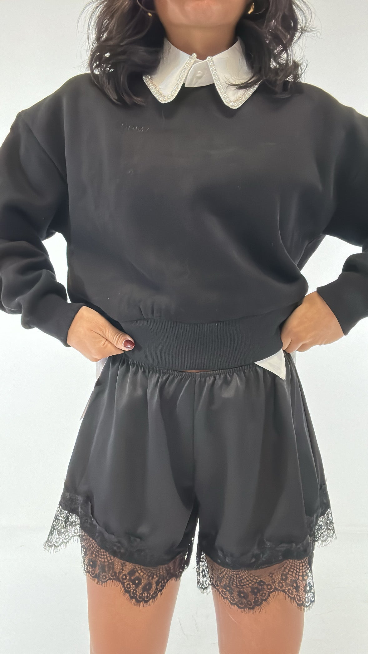 Shorts SATIN - NERO