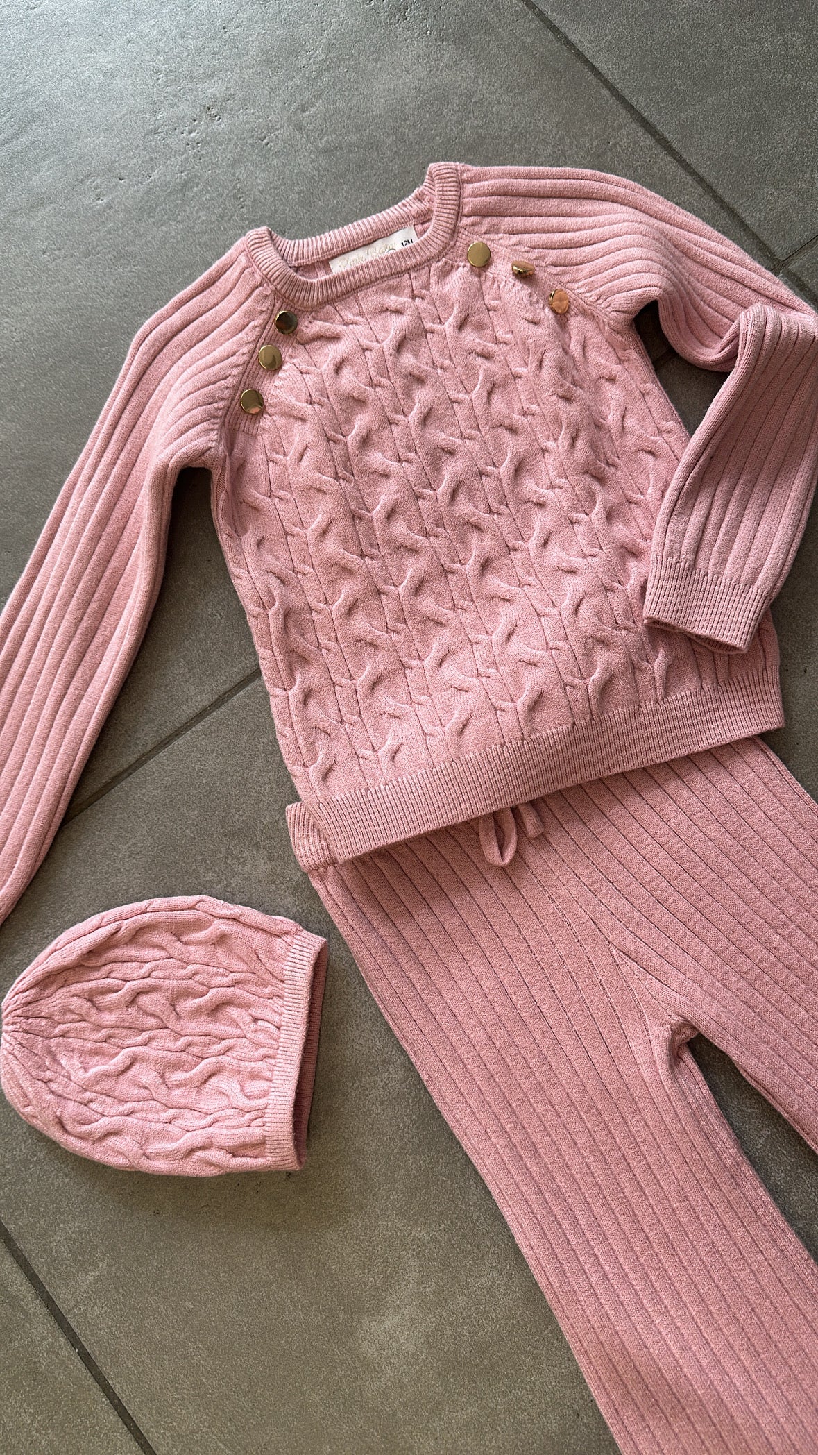 Coordinato CON CAPPELLINO 12-36M - ROSA