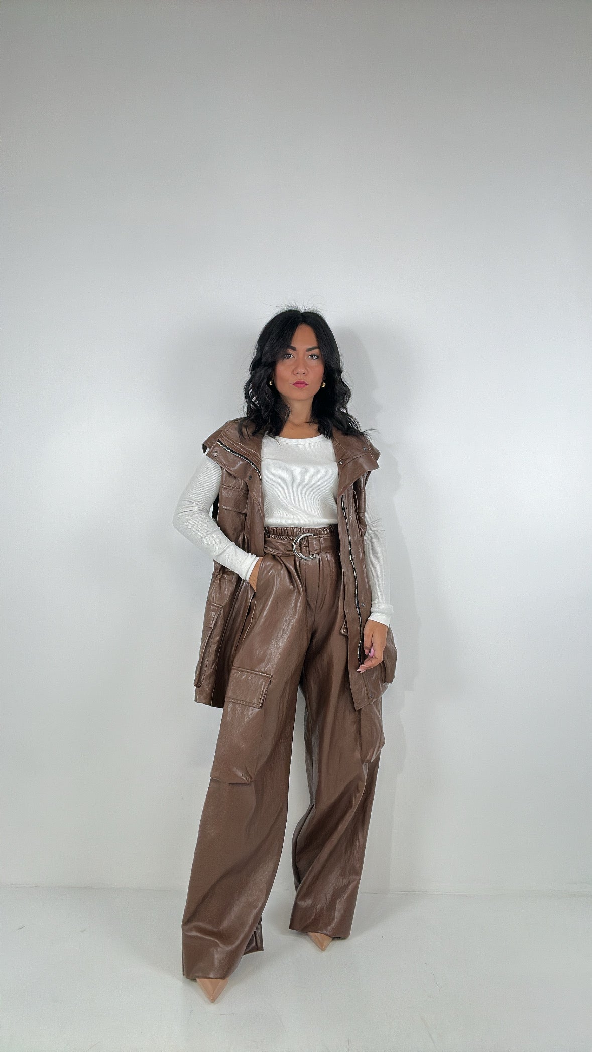 Pantalone LUMINA CATWER - CUOIO