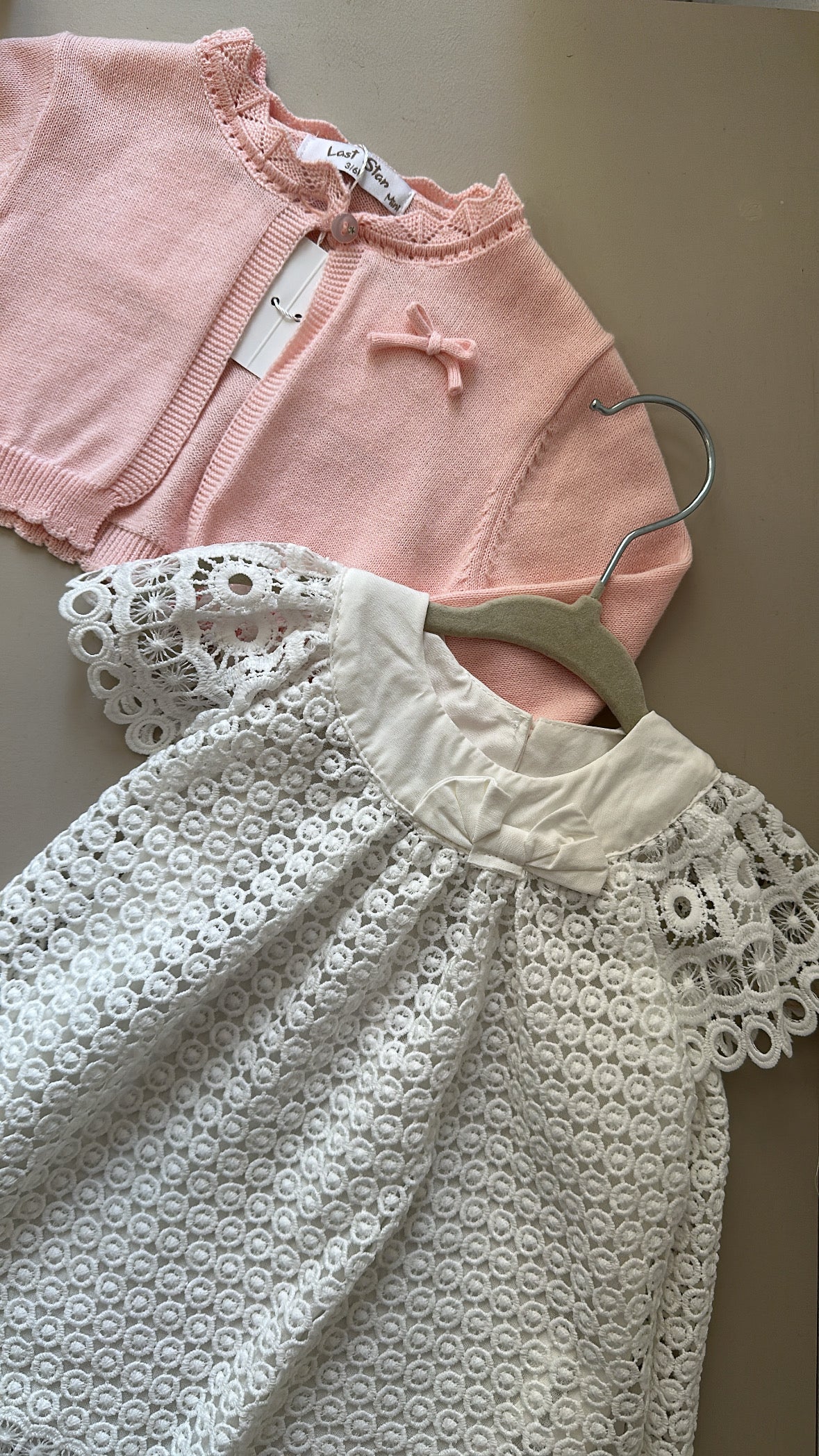 Vestitino CON CARDIGAN 3-18M - BIANCO