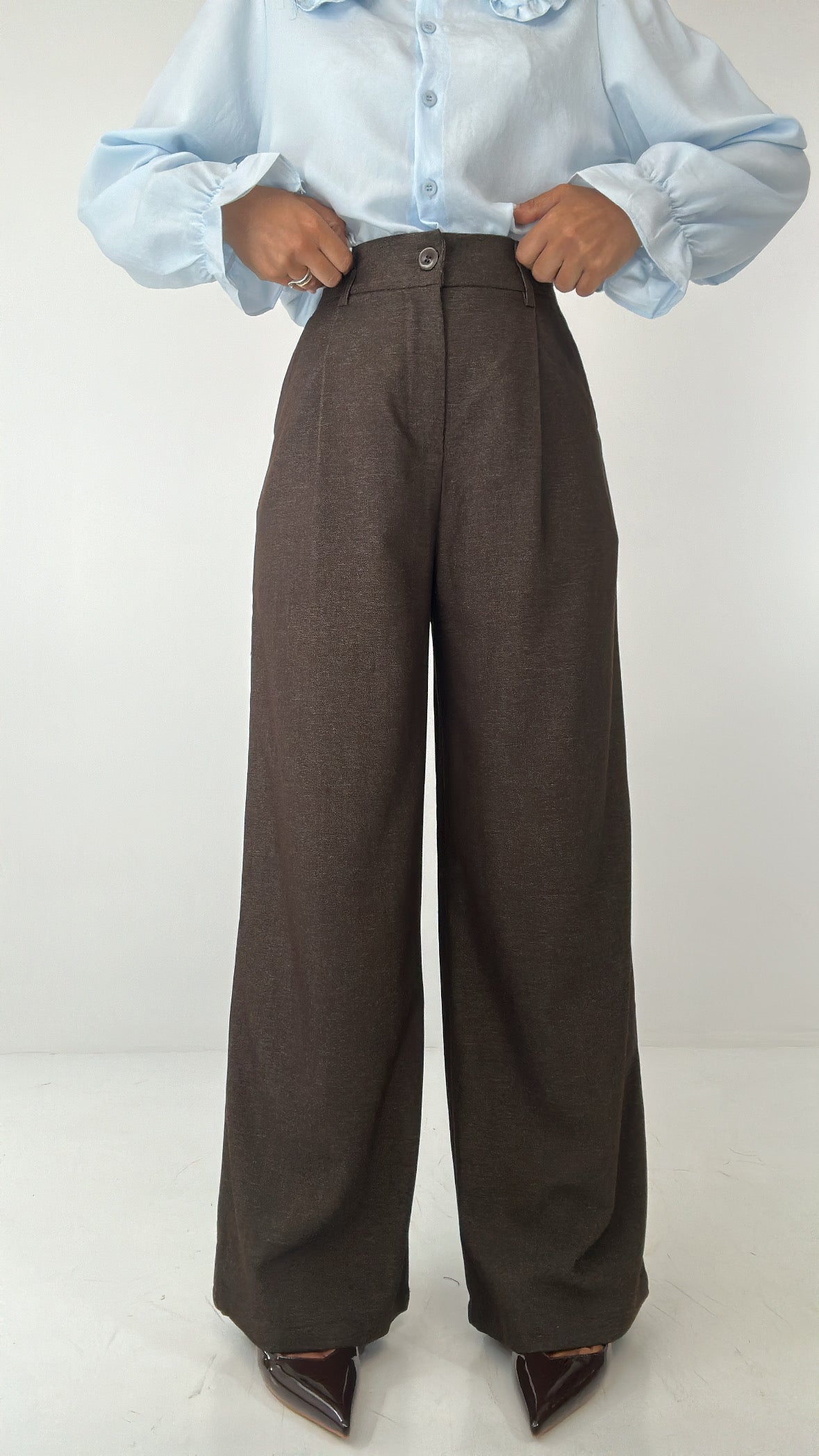 Pantalone PALAZZO NEW - MARRONE