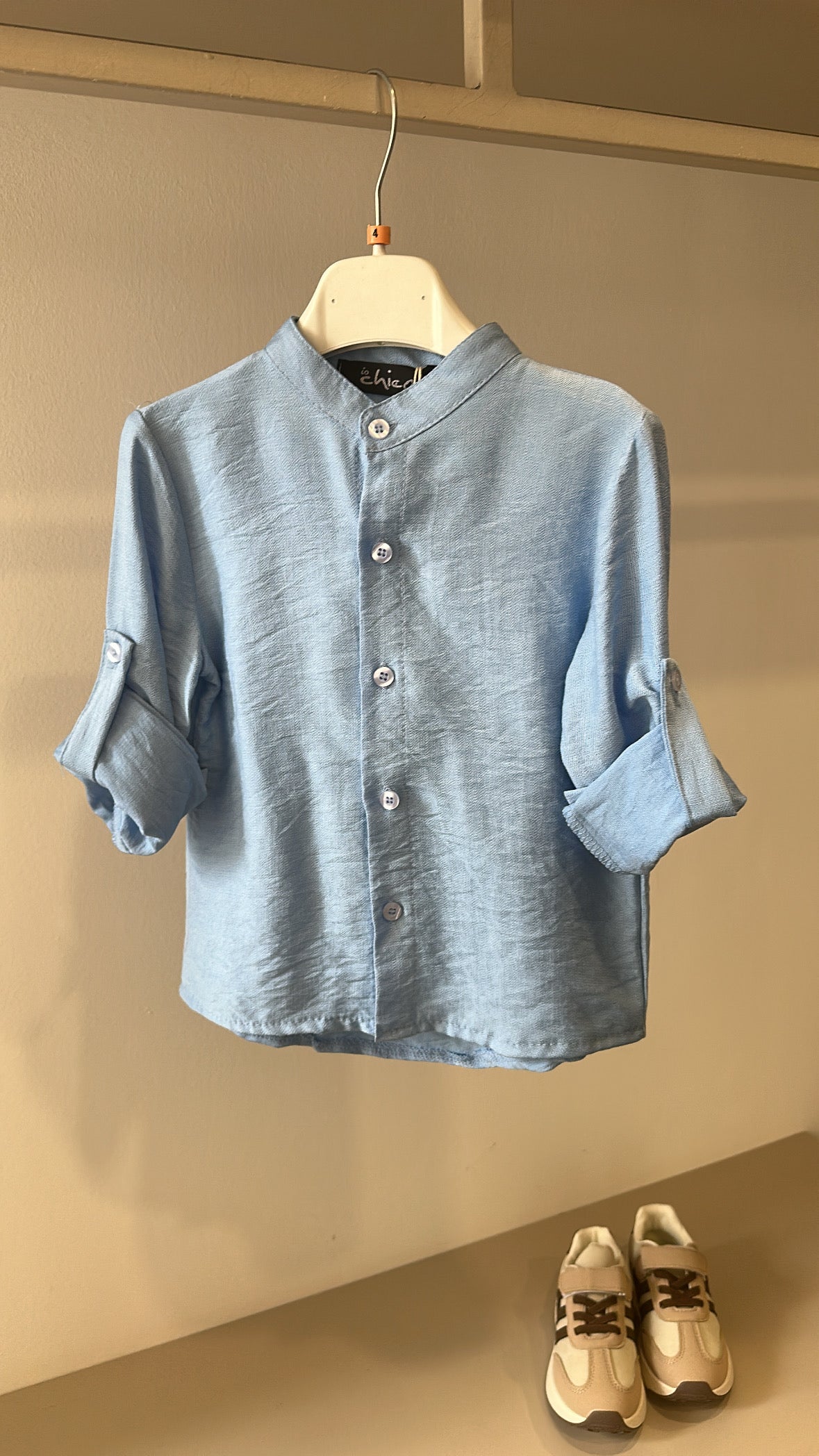 Camicia COREANA 4-14A - CELESTE
