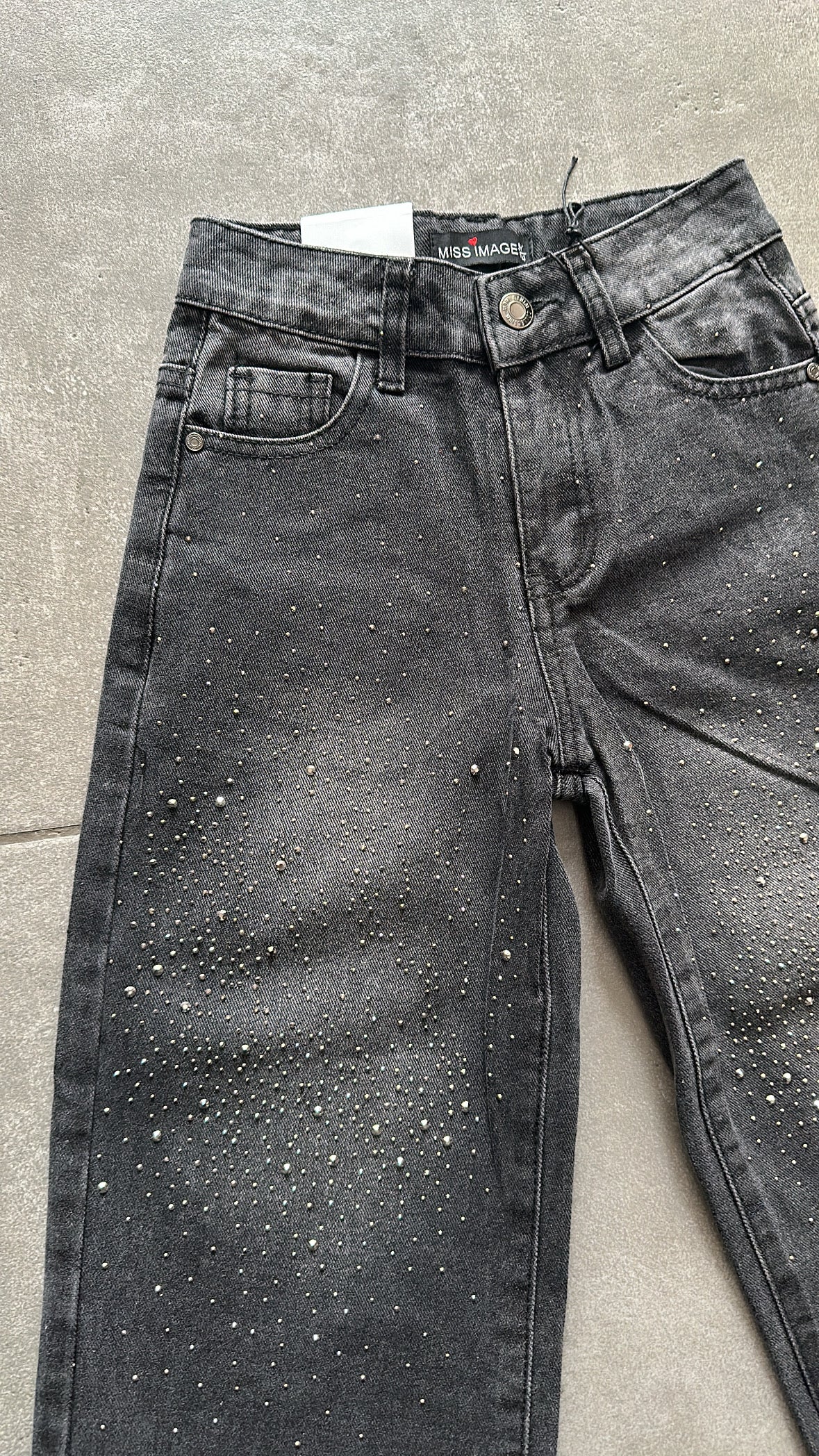 Jeans STRASS 4-14A - GRIGIO