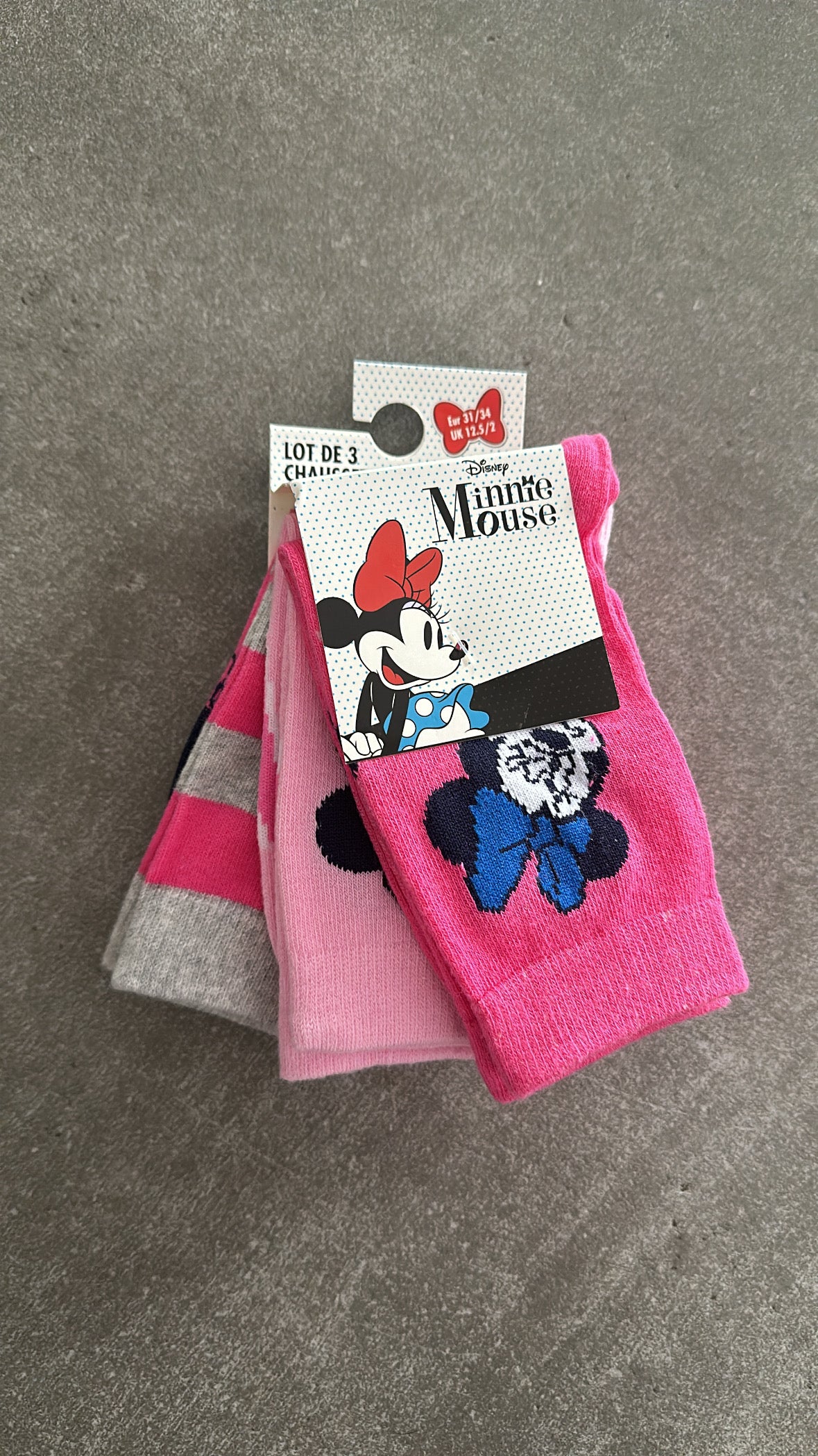 Tris CALZINI MINNIE - CHIARO