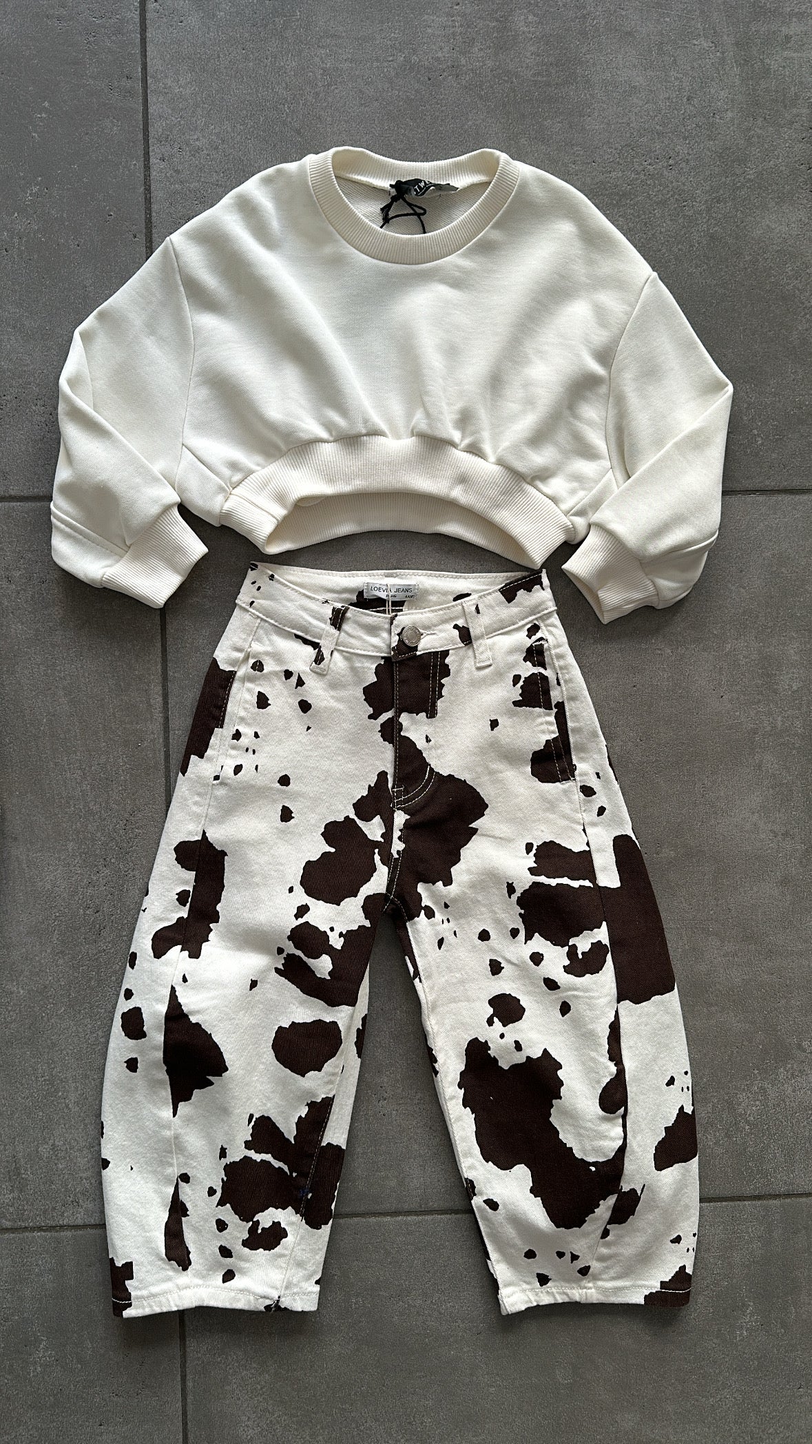 Felpa CROP 4-14A - BIANCO