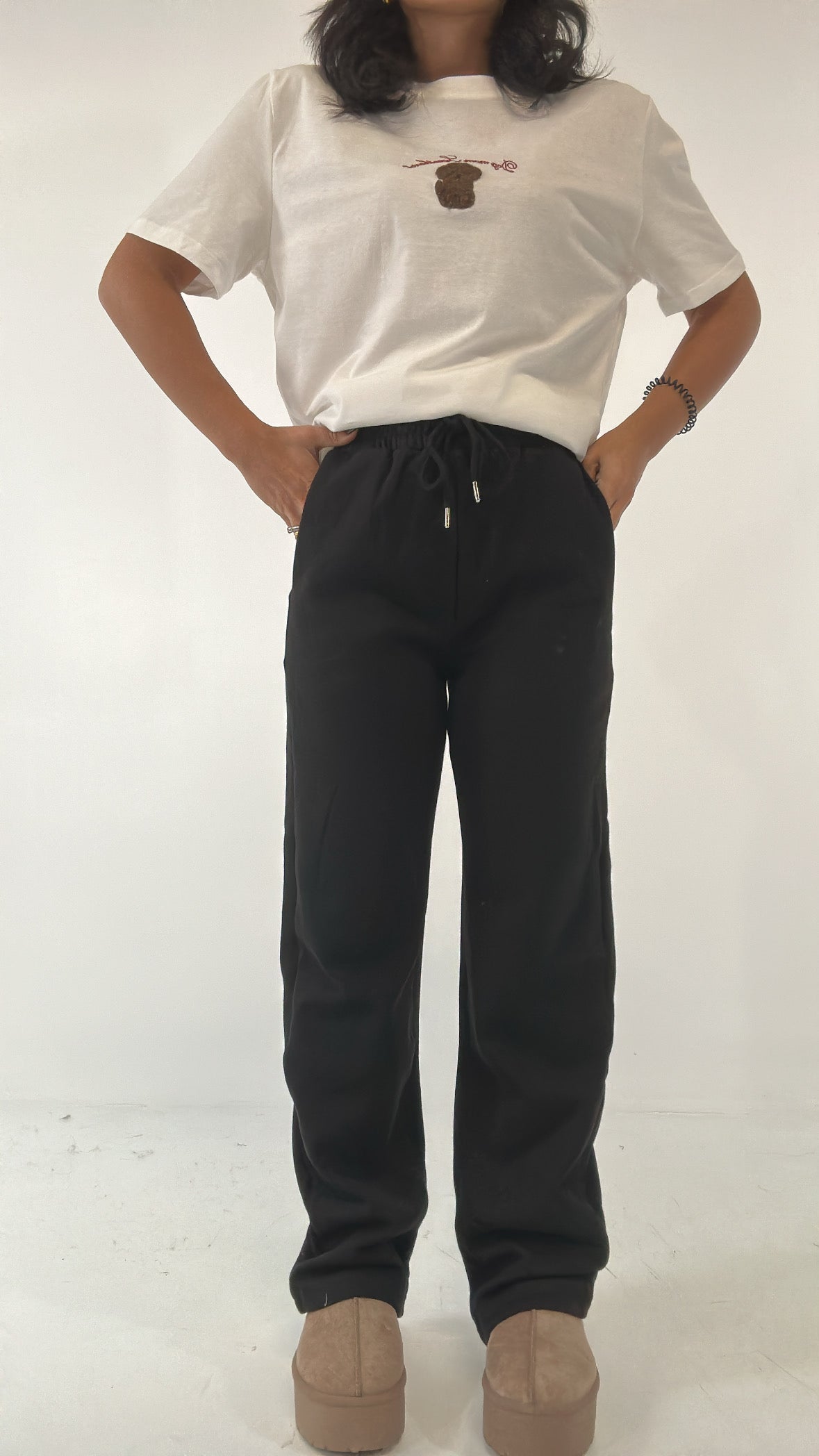 Pantalone FELPATO - NERO