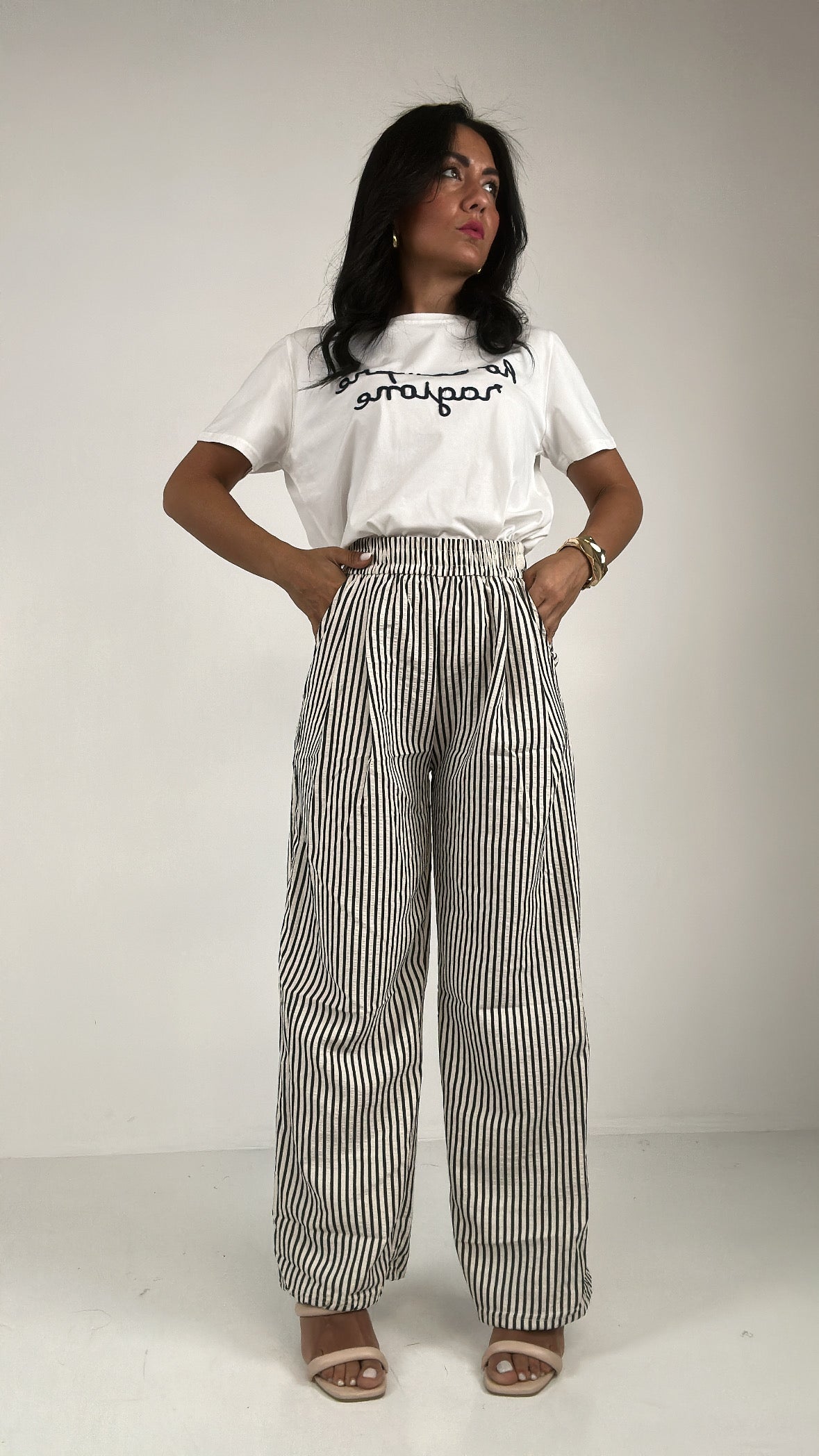 Pantalone RIGATO - BLU