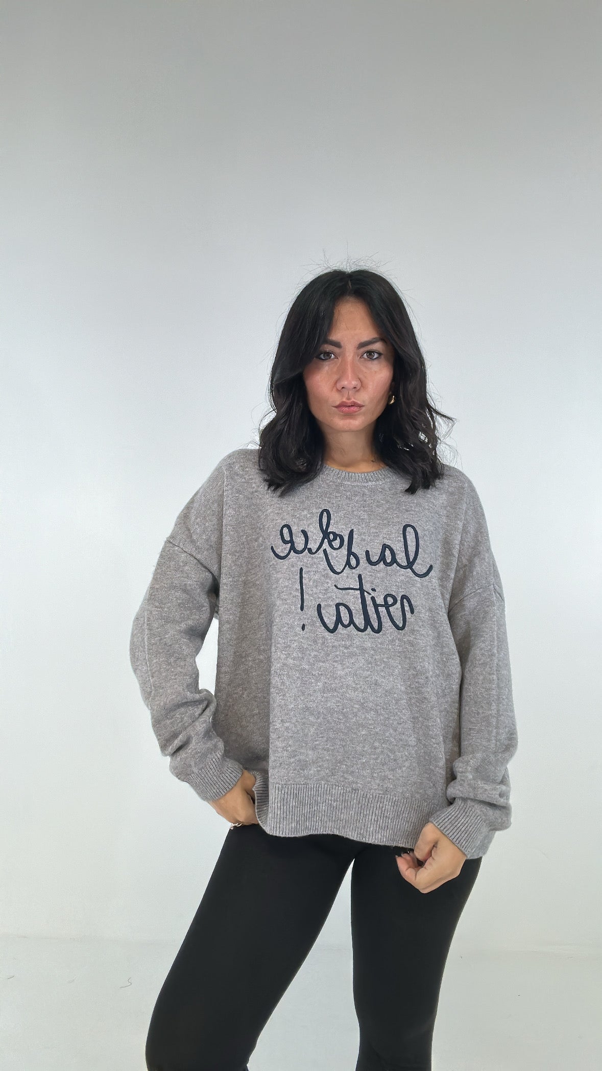 Pull LA DOLCE VITA - GRIGIO