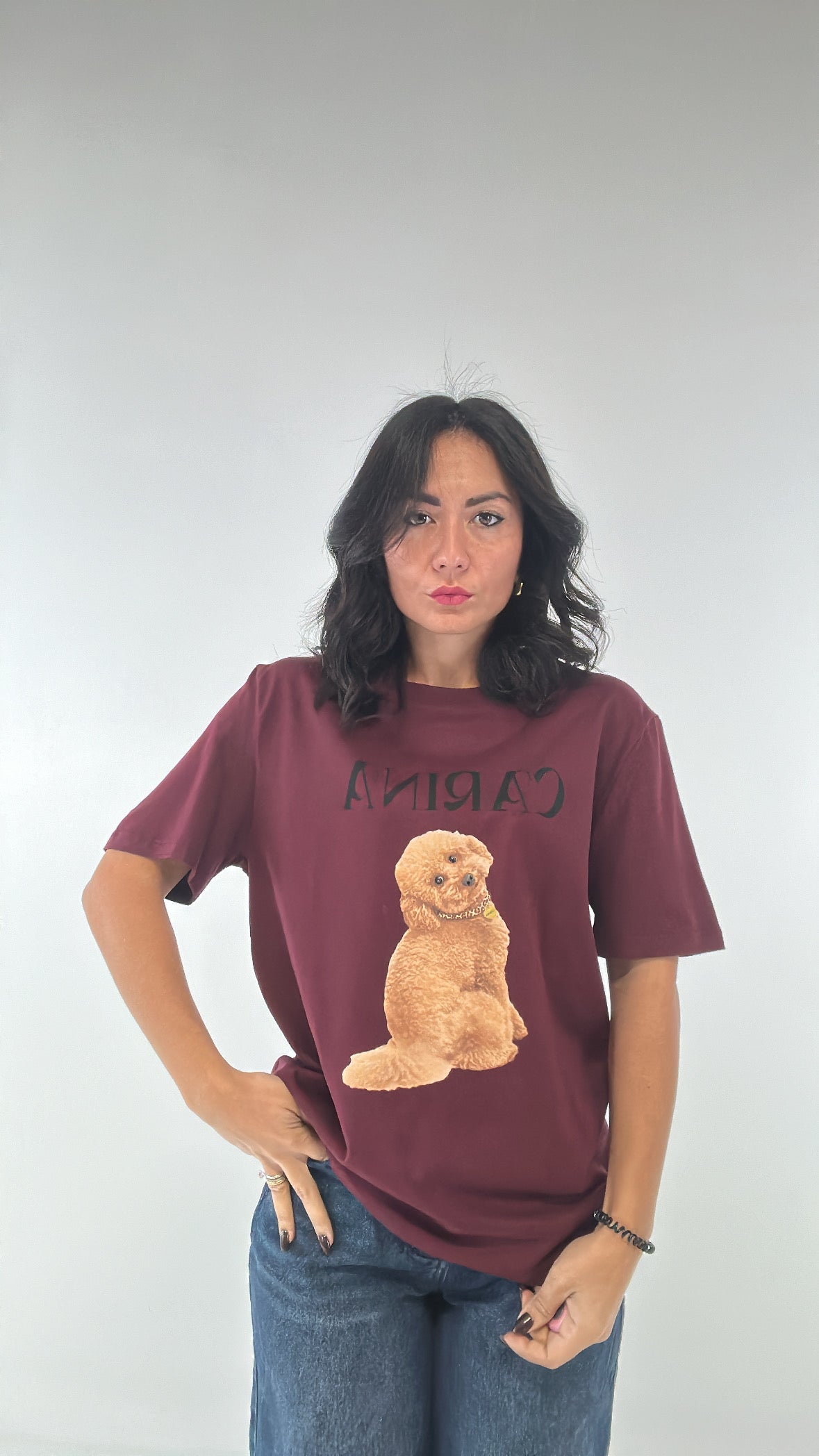 T-shirt LUMINA BARBONCINO - BORDEAUX