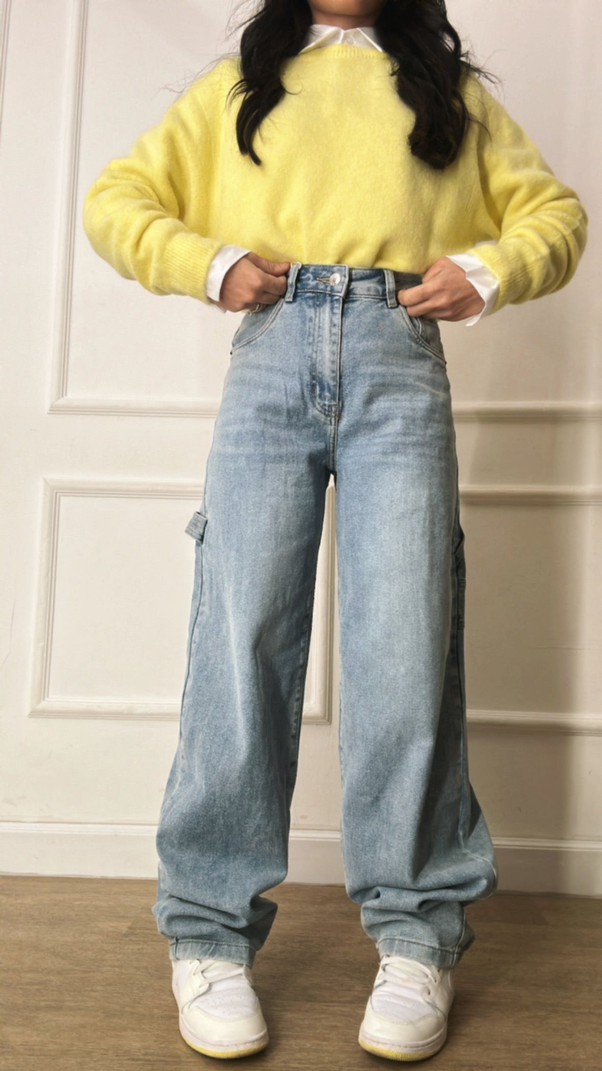 Jeans WIDE BALLON - JEANS CHIARO