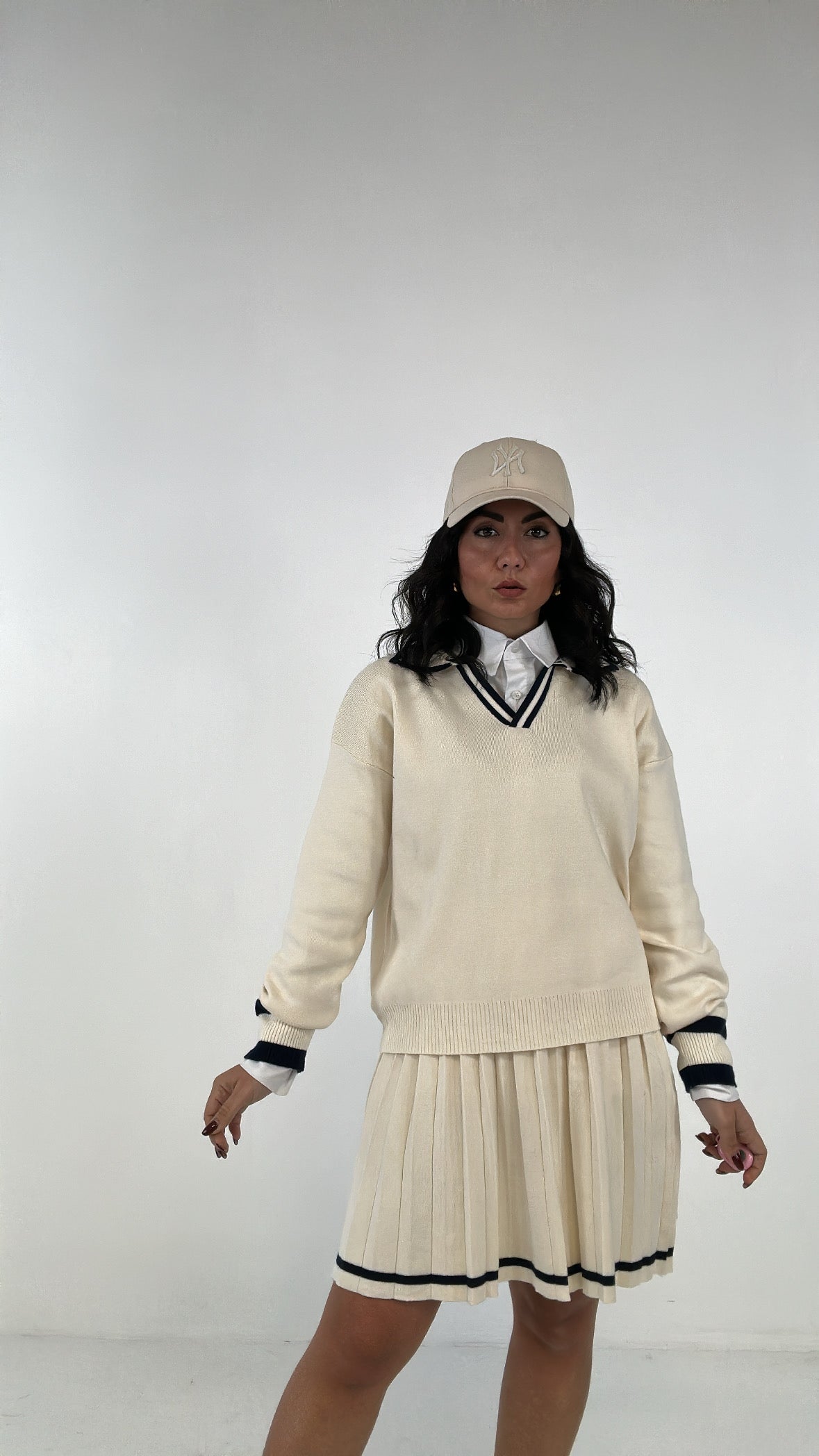 Completo POLO E GONNA - PANNA