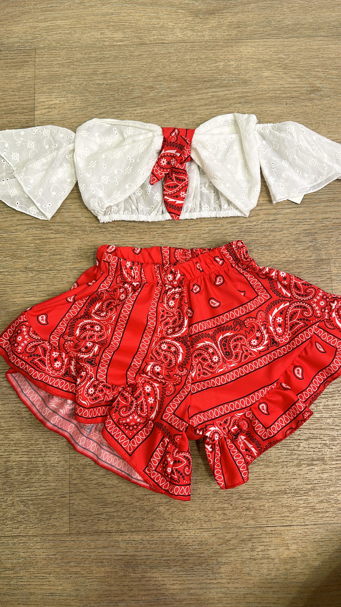 Completo TOP BANDANA 4-14A - ROSSO