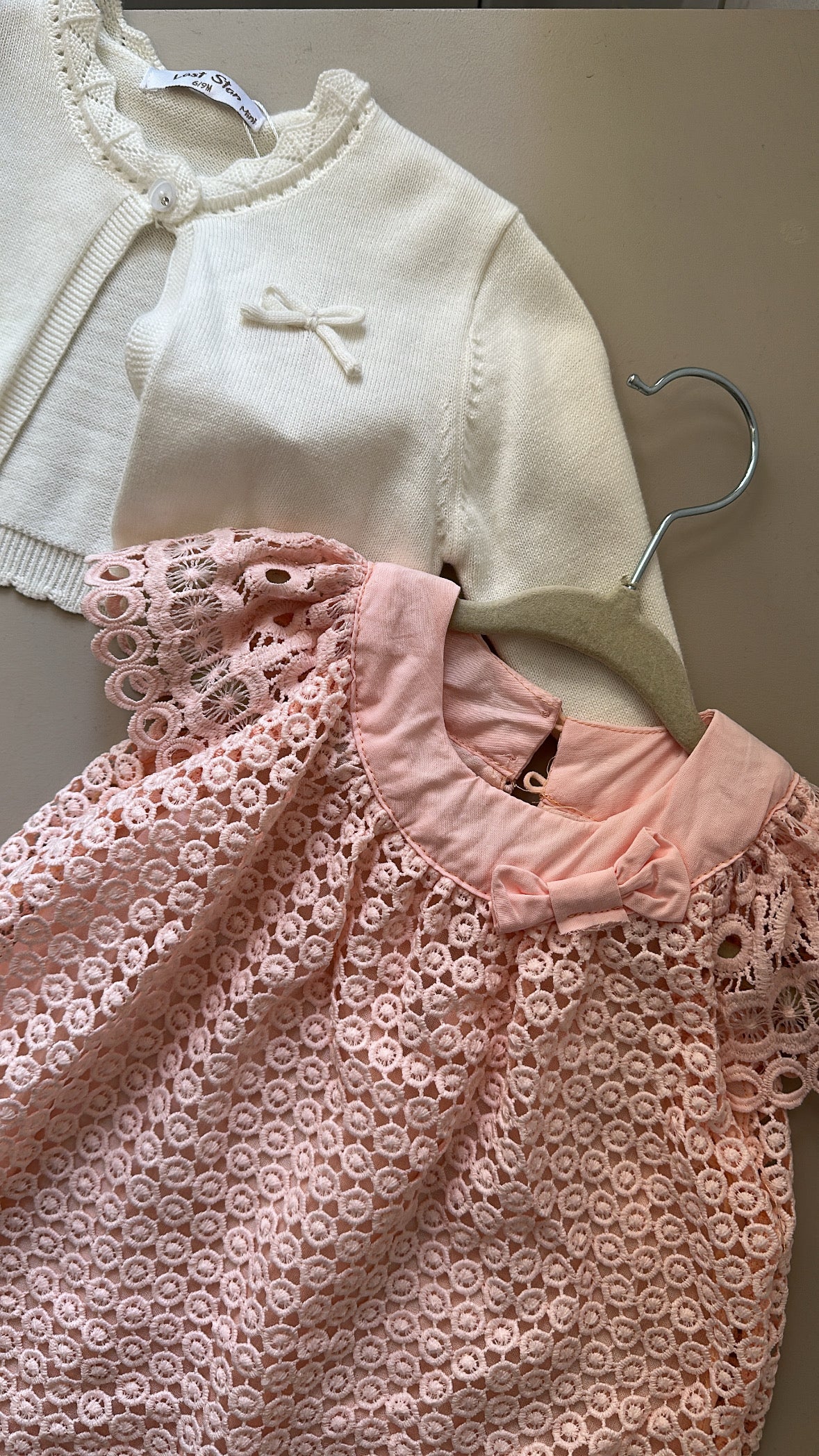 Vestitino CON CARDIGAN 3-18M - ROSA