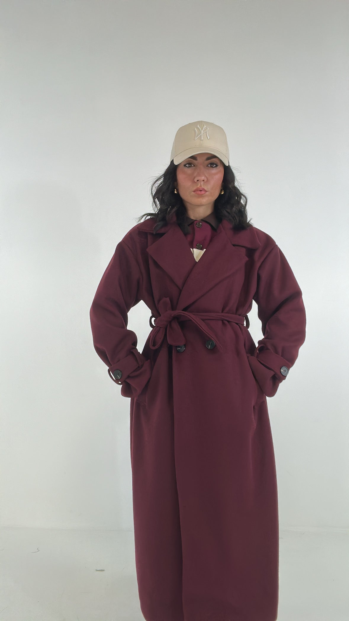 Cappotto OVER - BORDEAUX