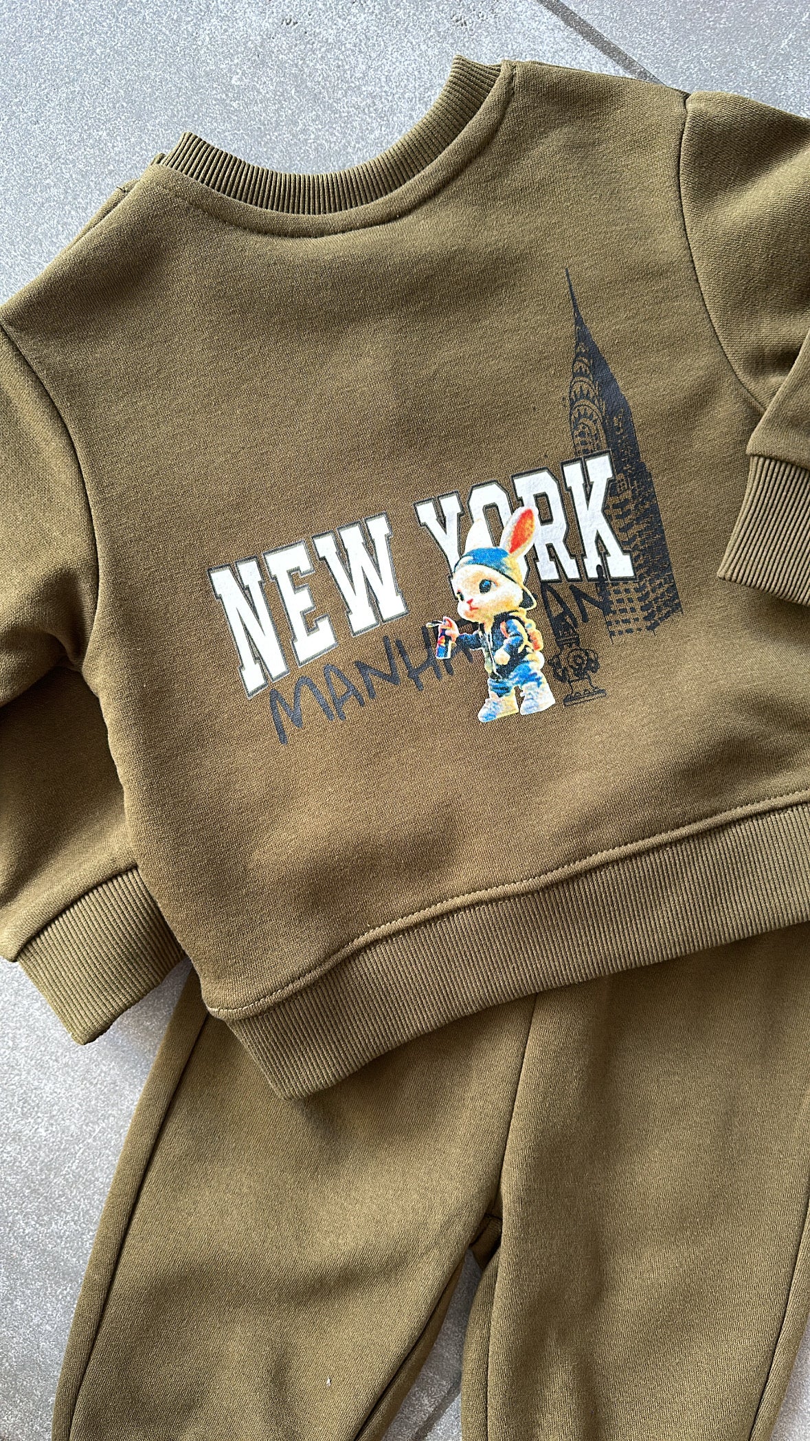 Tuta NEW YORK 6-36M - VERDE MILITARE
