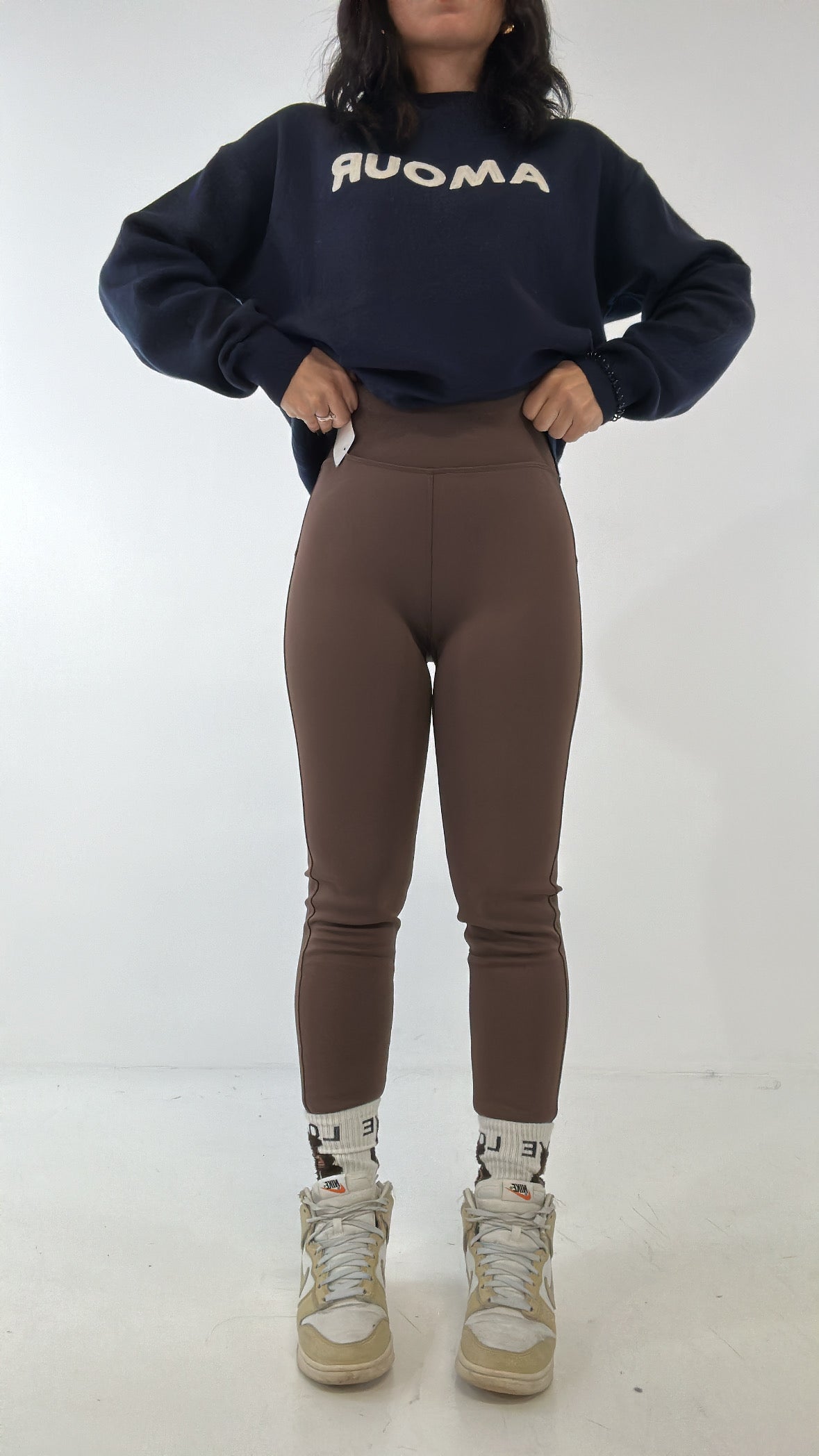 Leggins TECNICO FELPATO - MARRONE