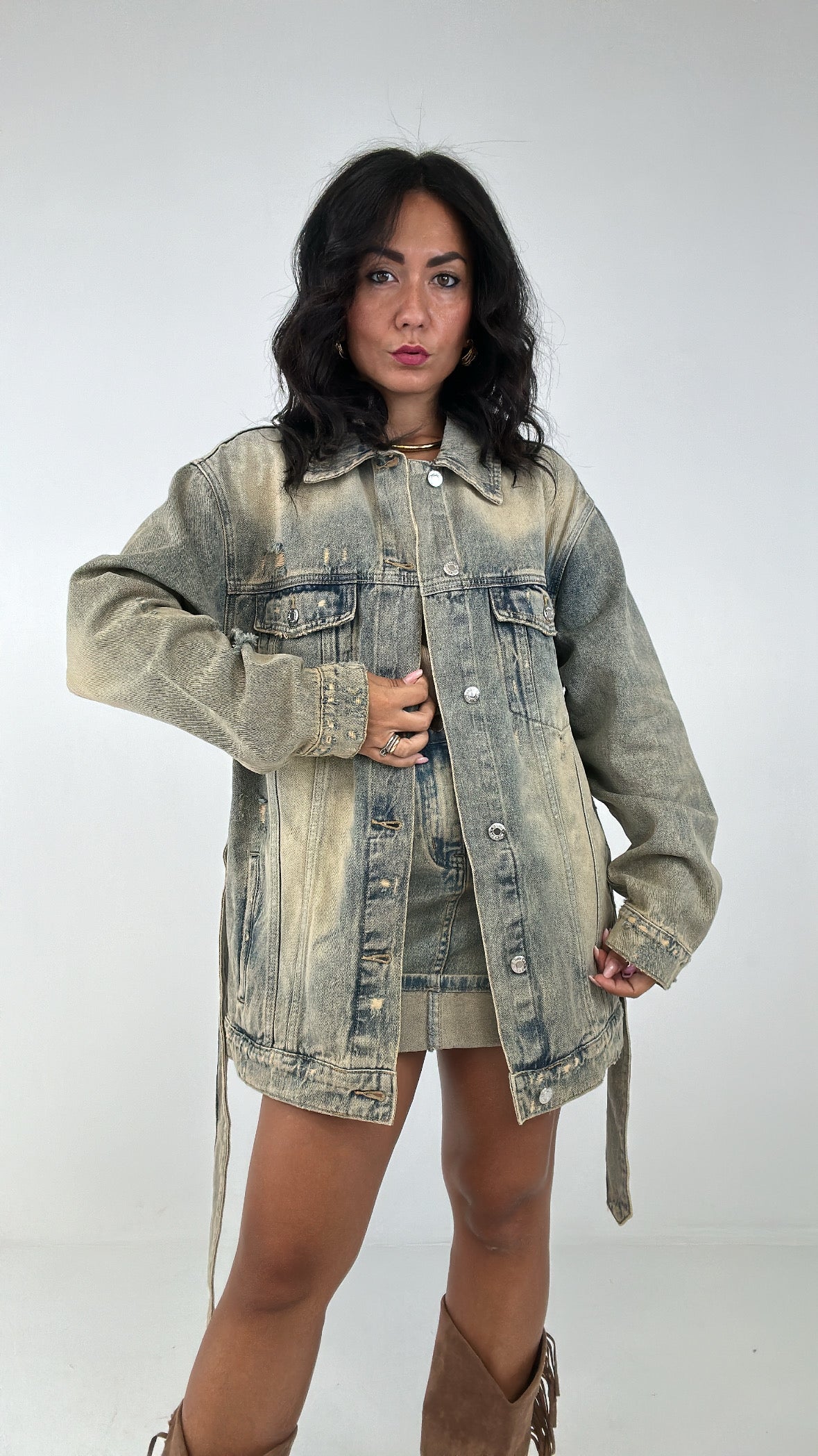 Giubbino OVER SFUMATO - JEANS