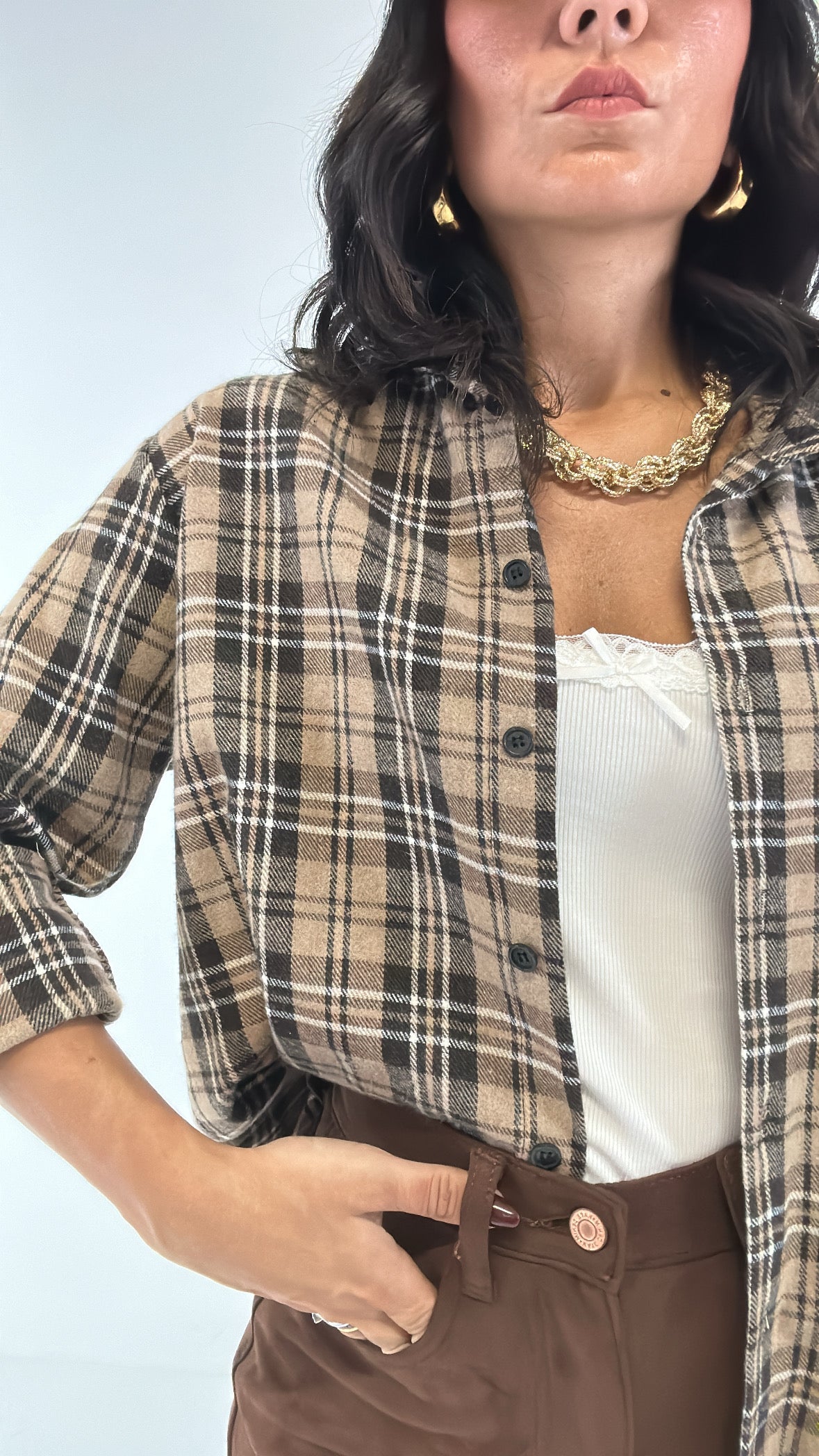 Camicia QUADRETTI AUTUMN - BEIGE