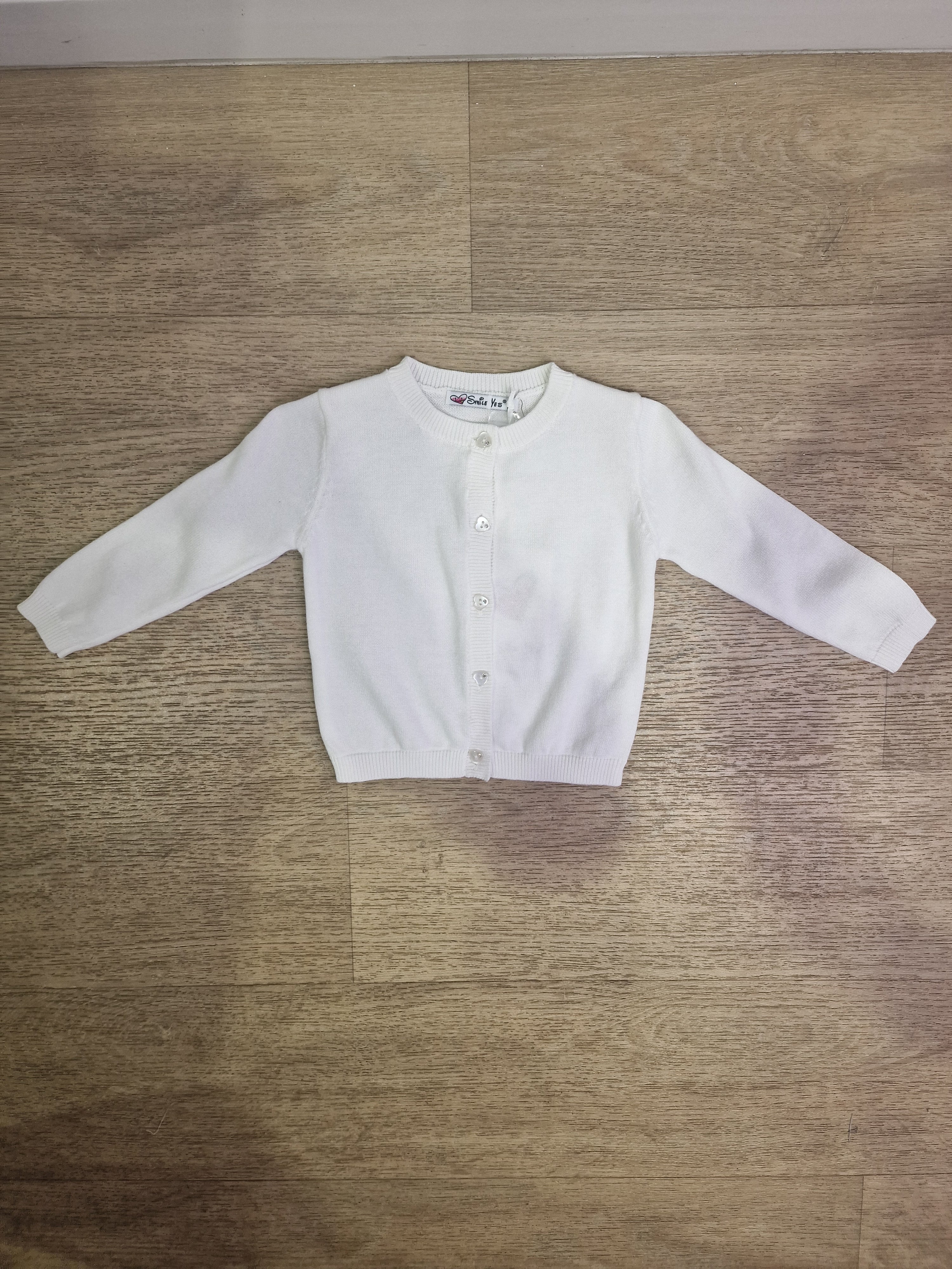 Cardigan SMILE 12-36M - BIANCO