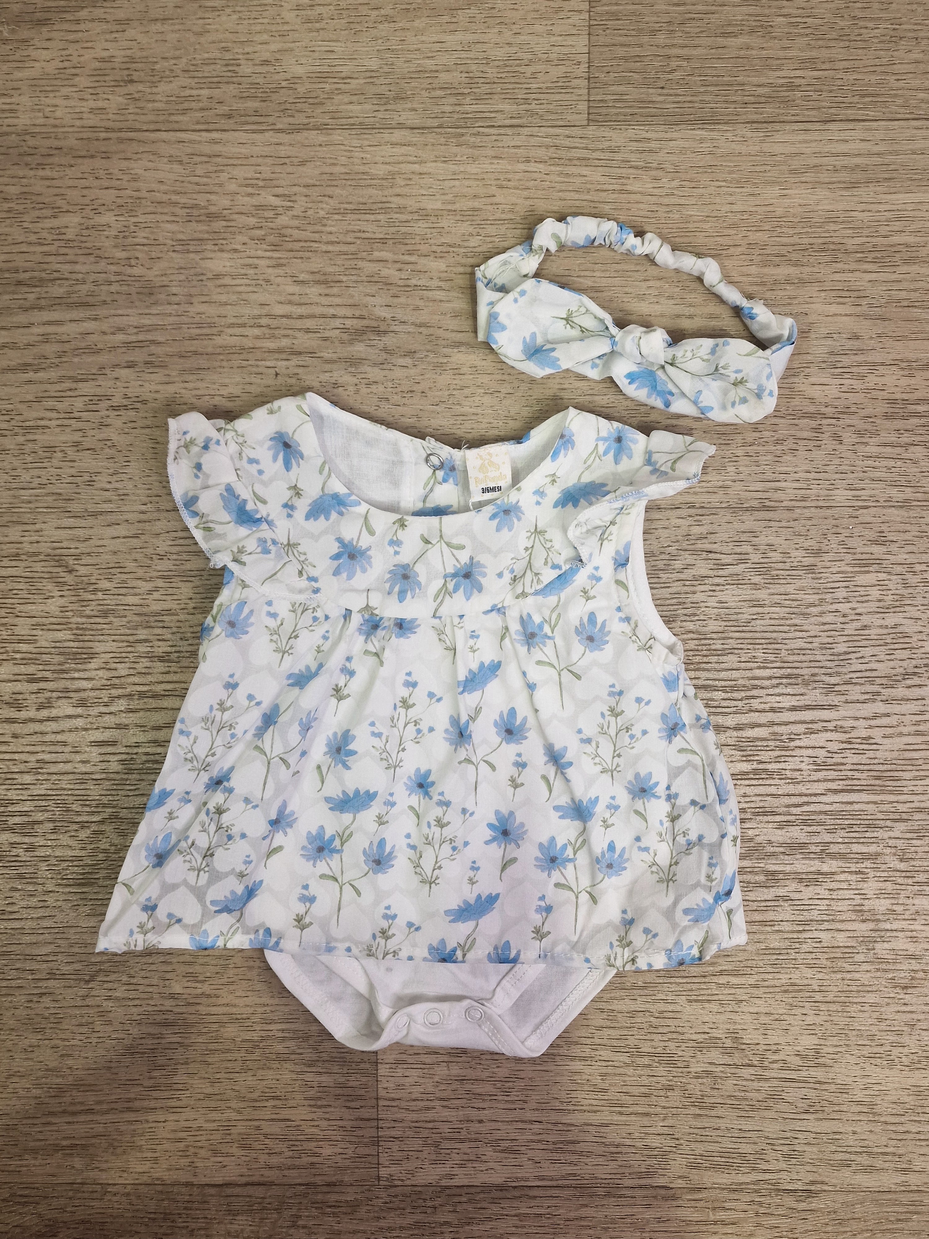 Pagliaccetto CON FASCIA 0-18M - CELESTE