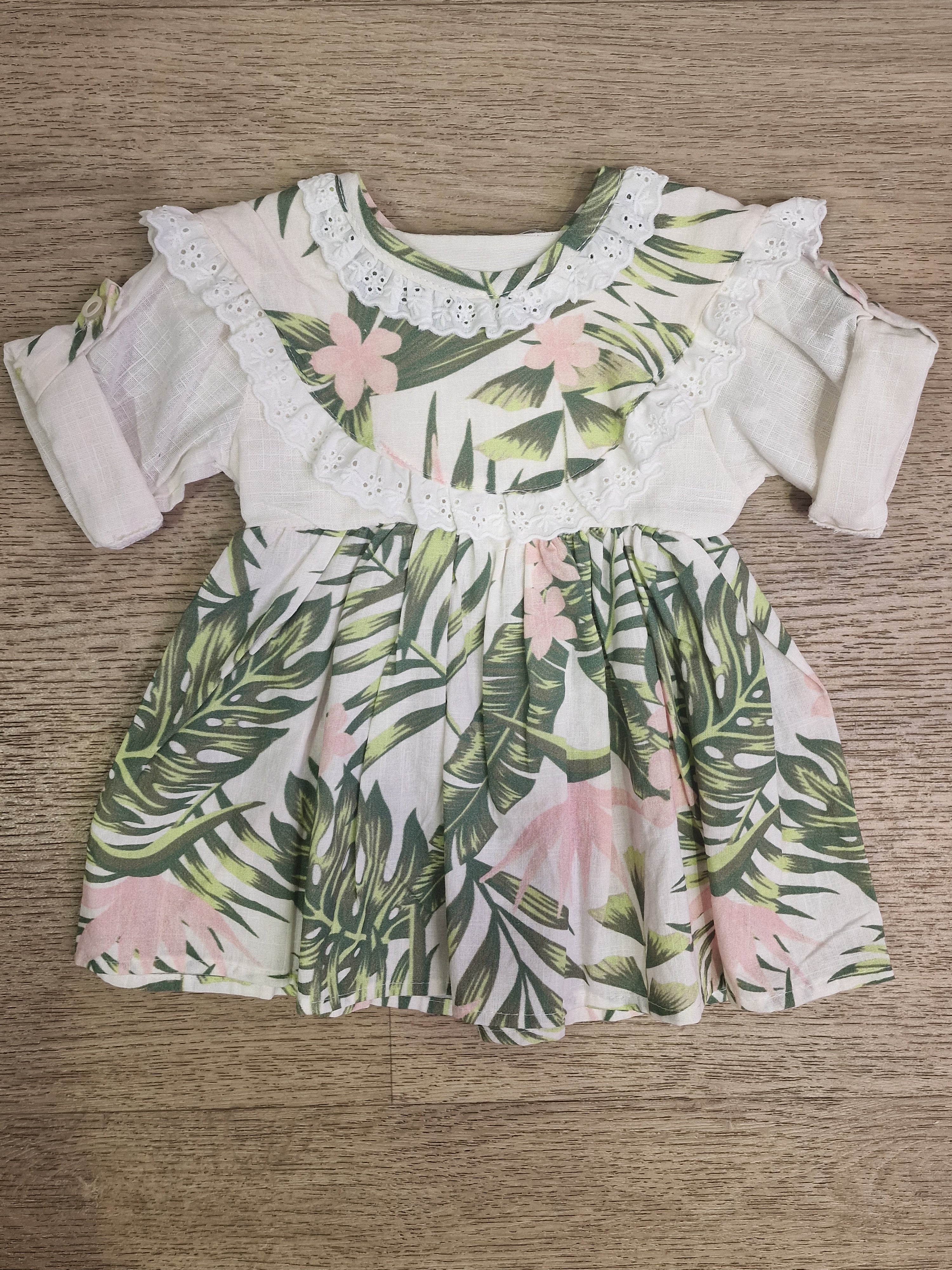 Vestito FOGLIA 9-24M - BIANCO