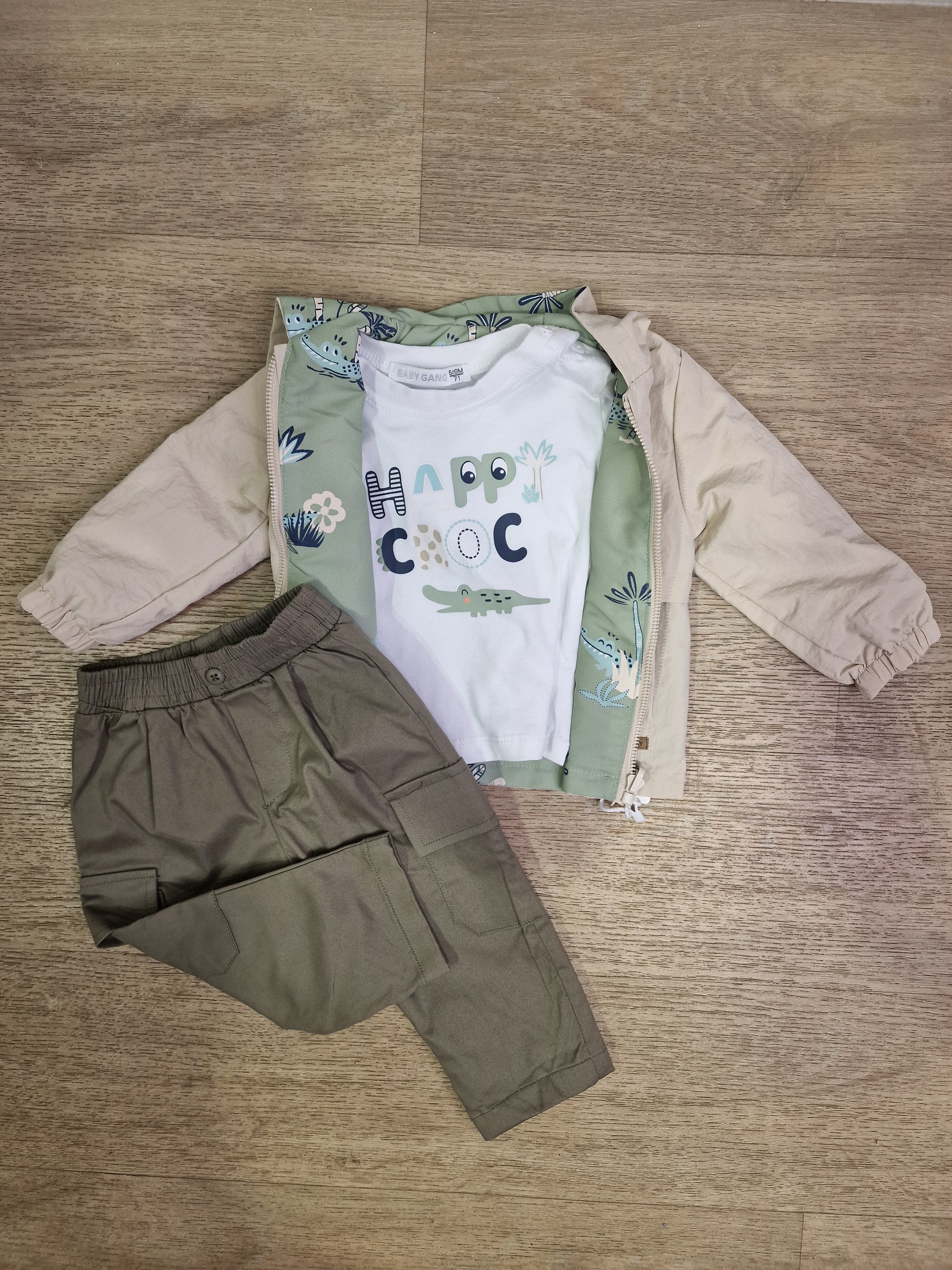 Completo 3 PEZZI DINOSAURI 3-18M - BEIGE