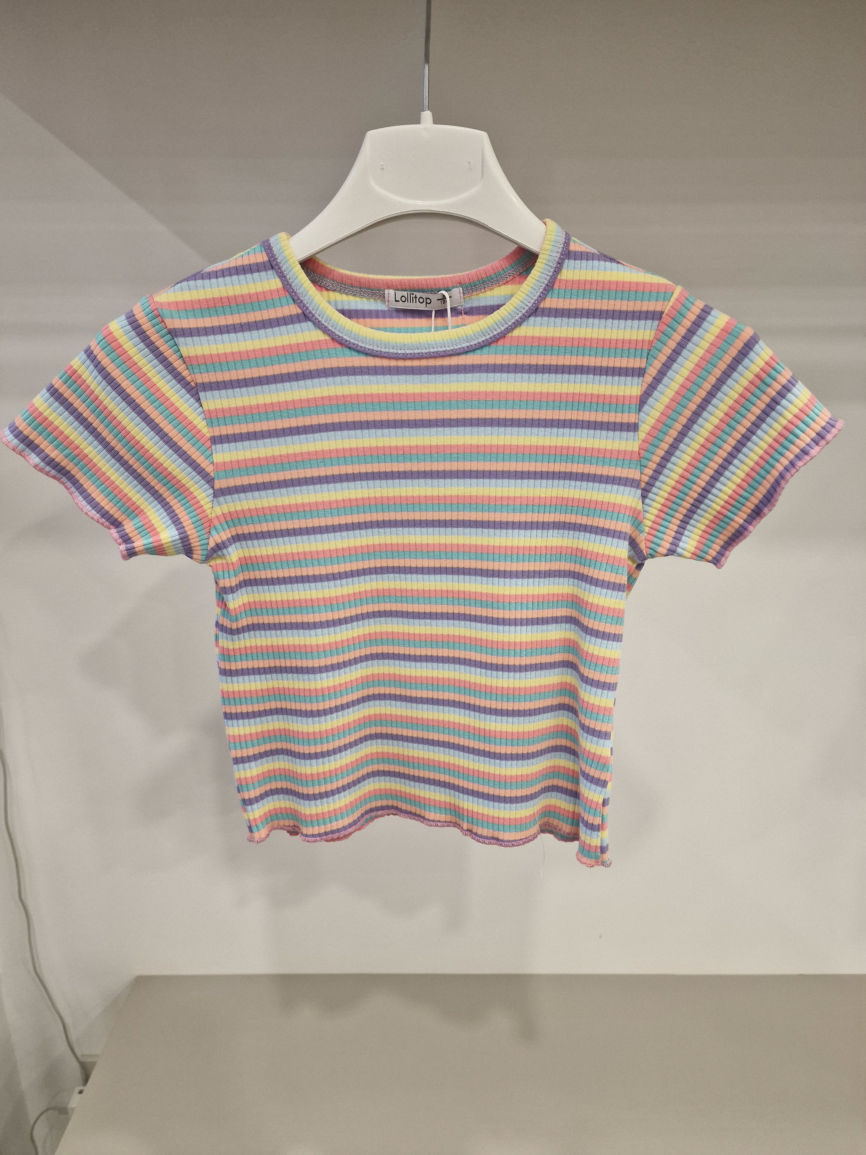 T-shirt RIGHE 4-12A - VIOLA