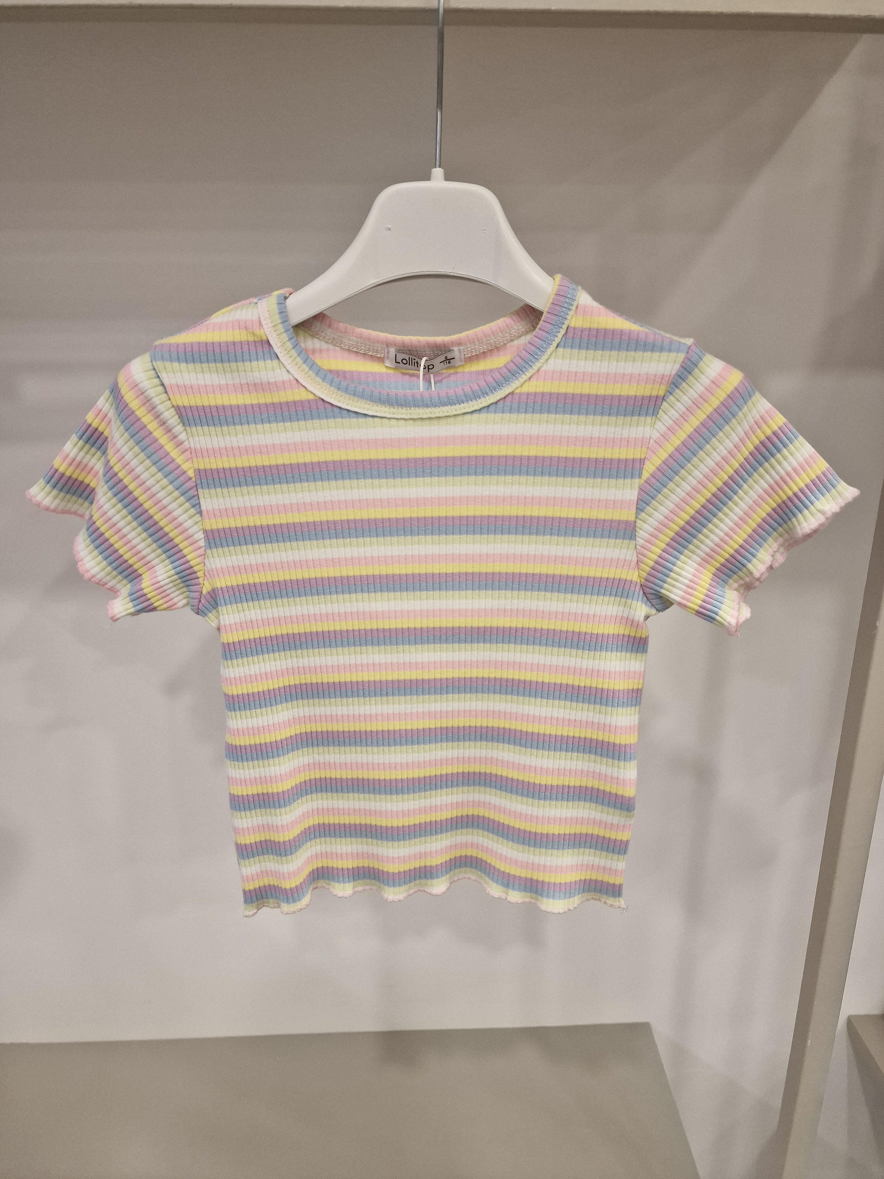 T-shirt RIGHE 4-12A - ROSA
