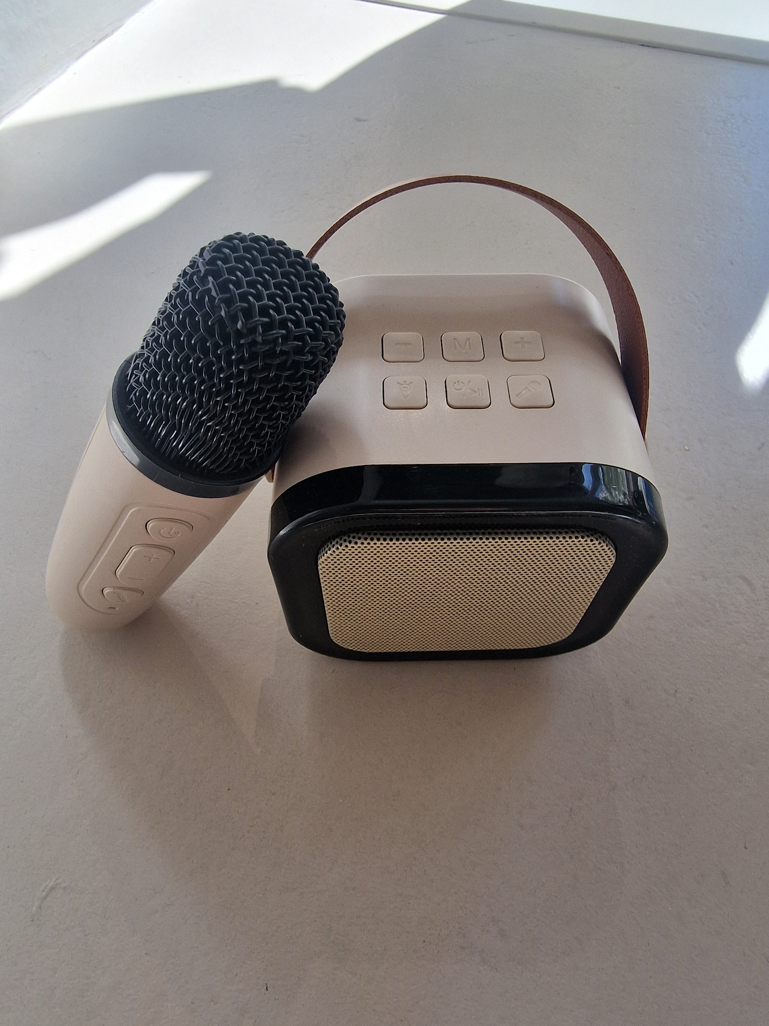 Mini KARAOKE PORTATILE - BEIGE