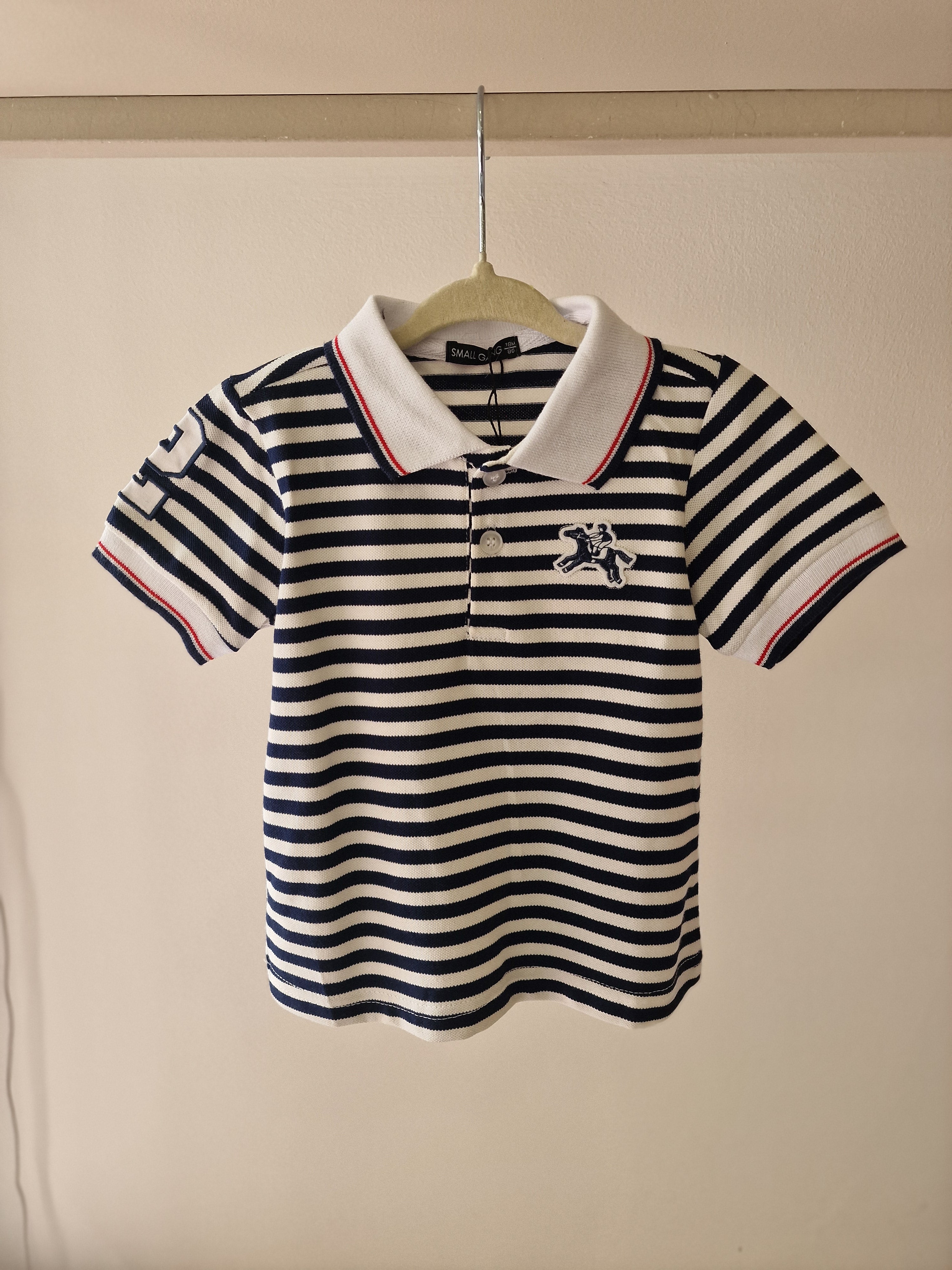 Polo A RIGHE 12-36M - BLU