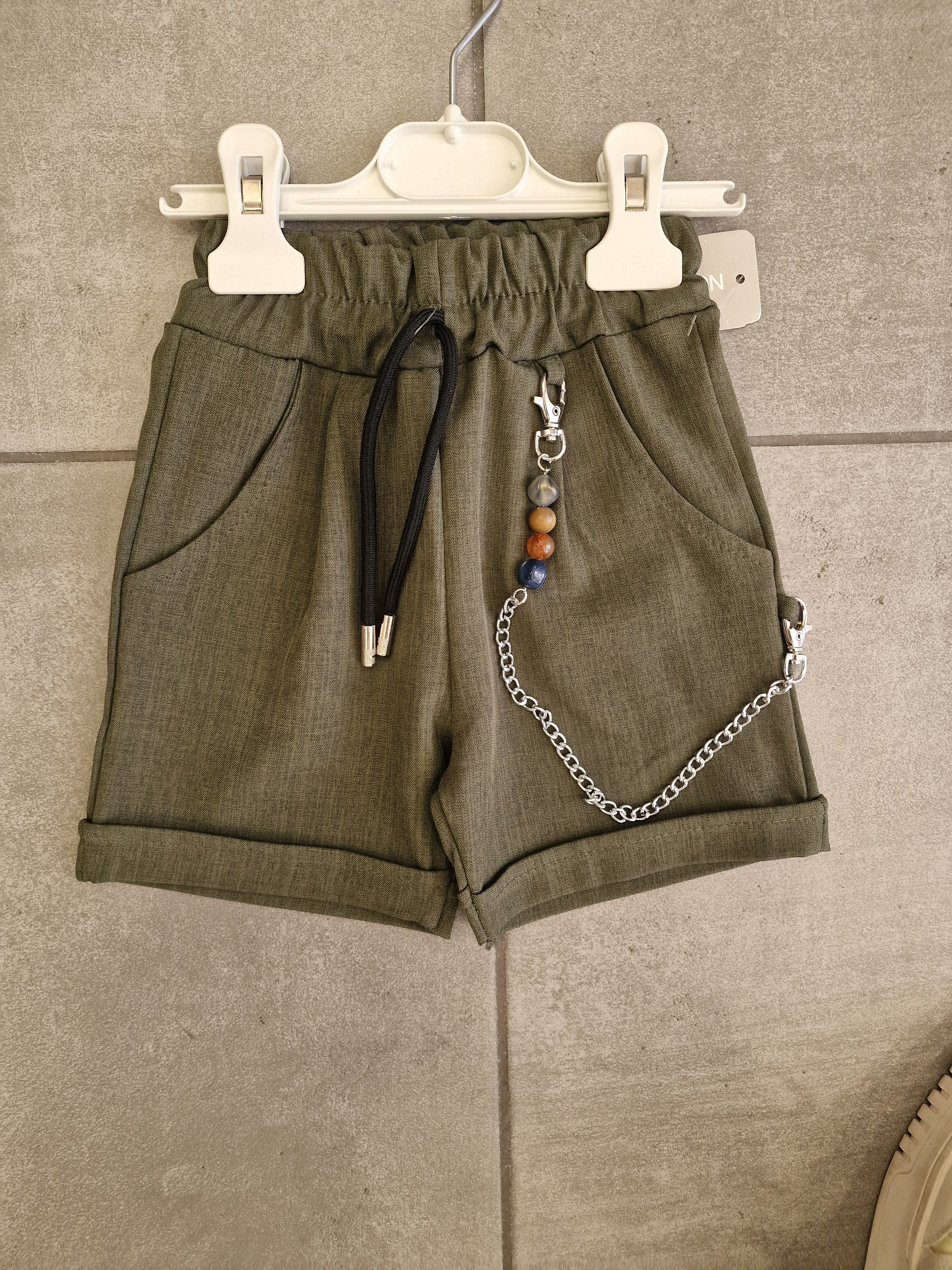 Pantaloncino CATENELLA 12-36M - VERDE MILITARE