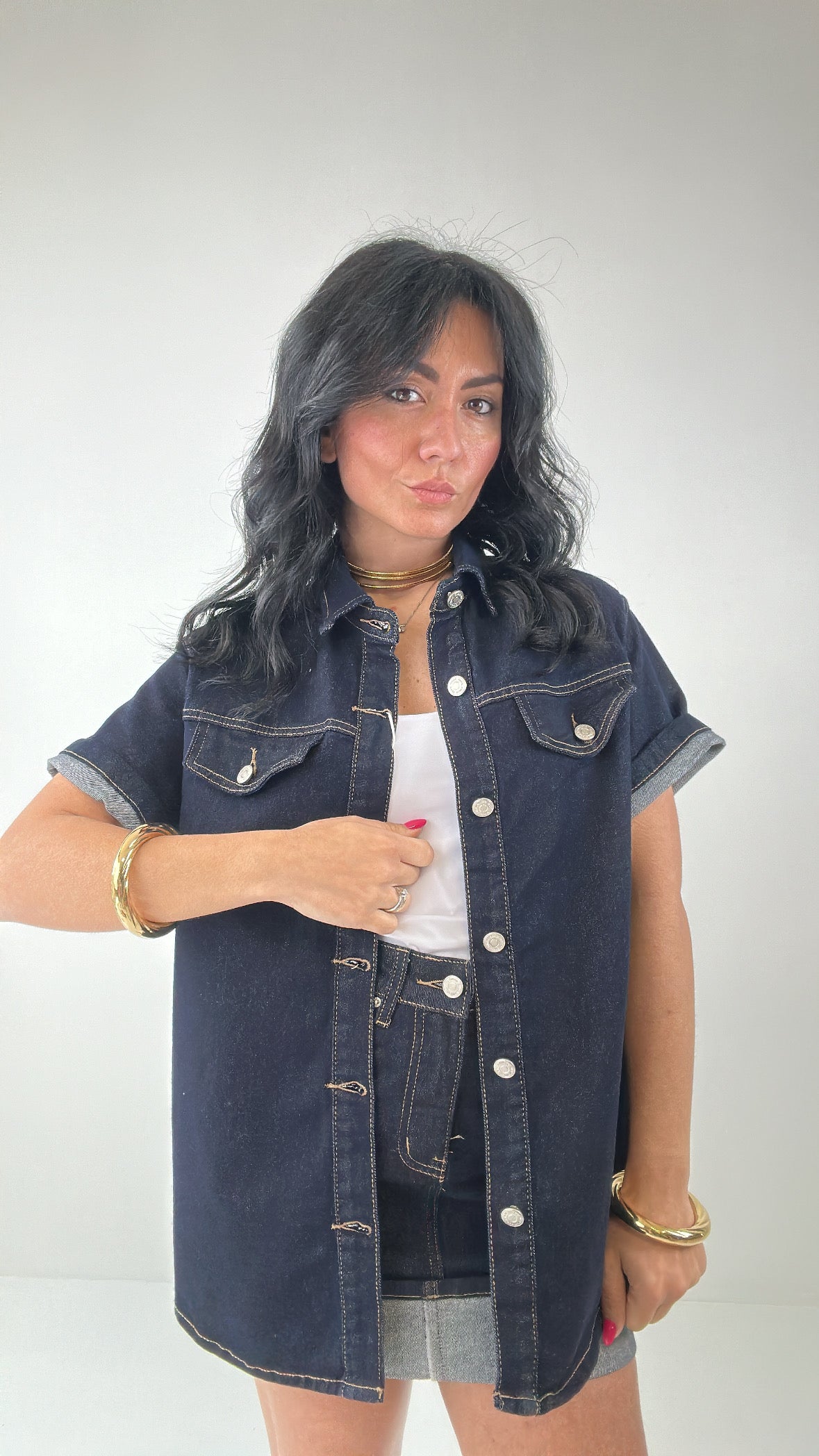 Camicione MEZZA MANICA - JEANS
