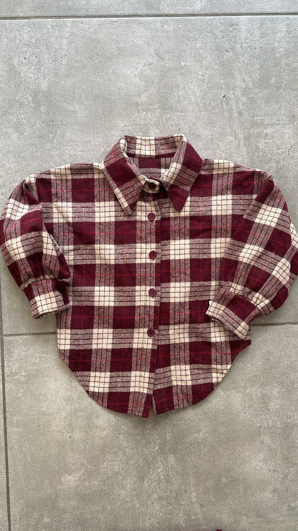 Camicia QUADRI FANTASY 4-14A - BORDEAUX