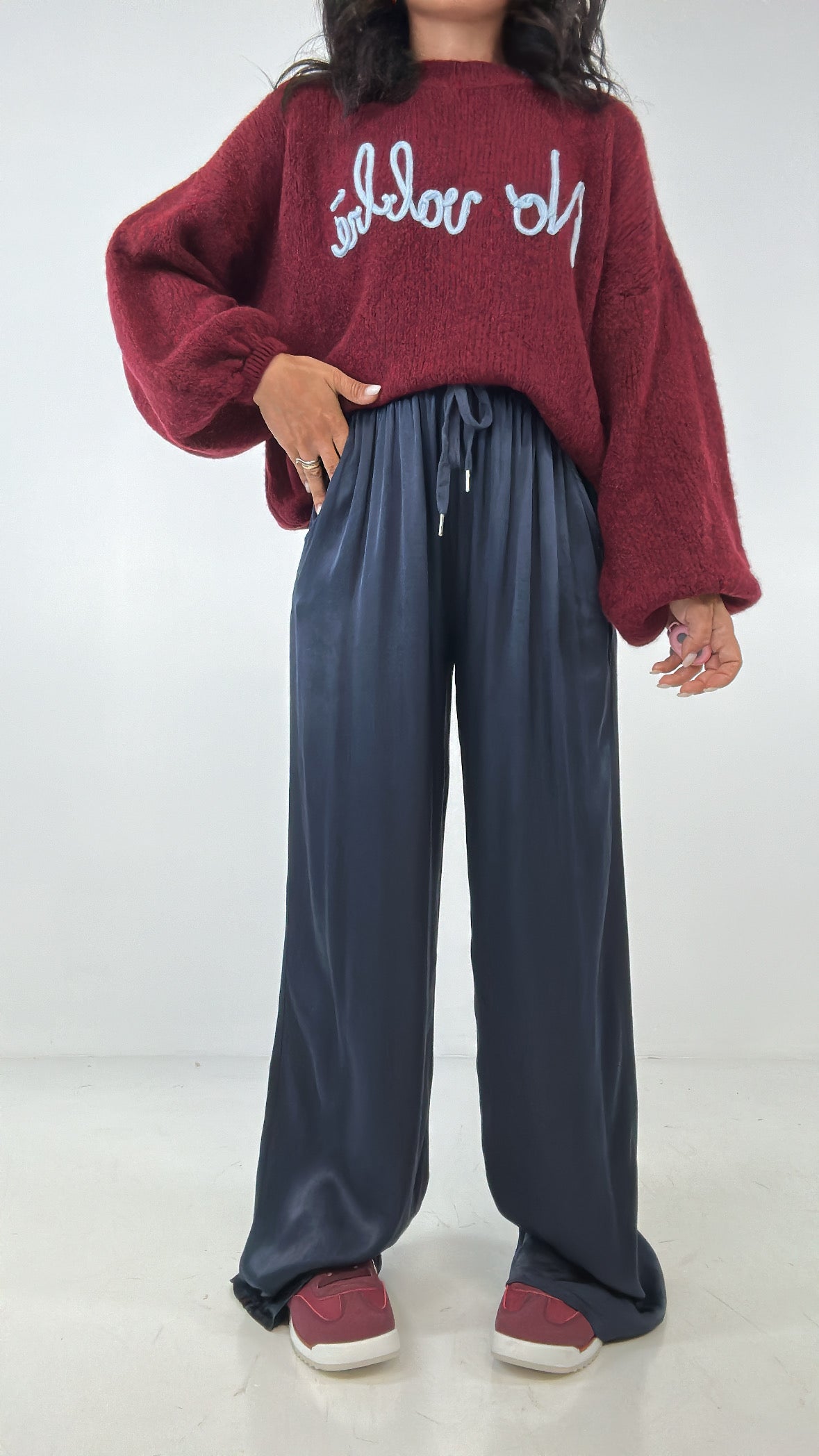 Pantalone SATIN - BLU
