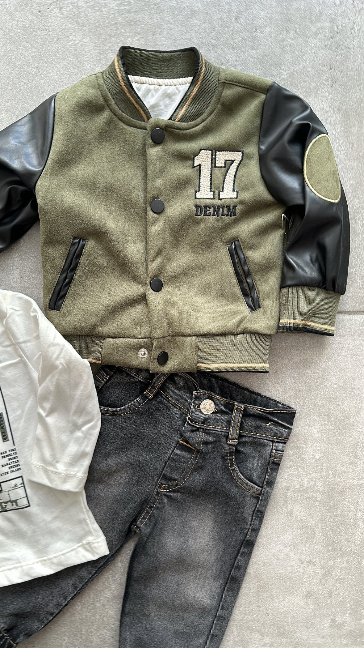 Set DENIM17 6-24M - VERDE MILITARE