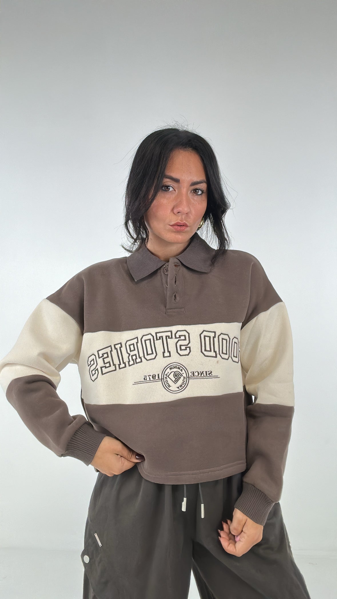 Felpa POLO STORIES - MARRONE