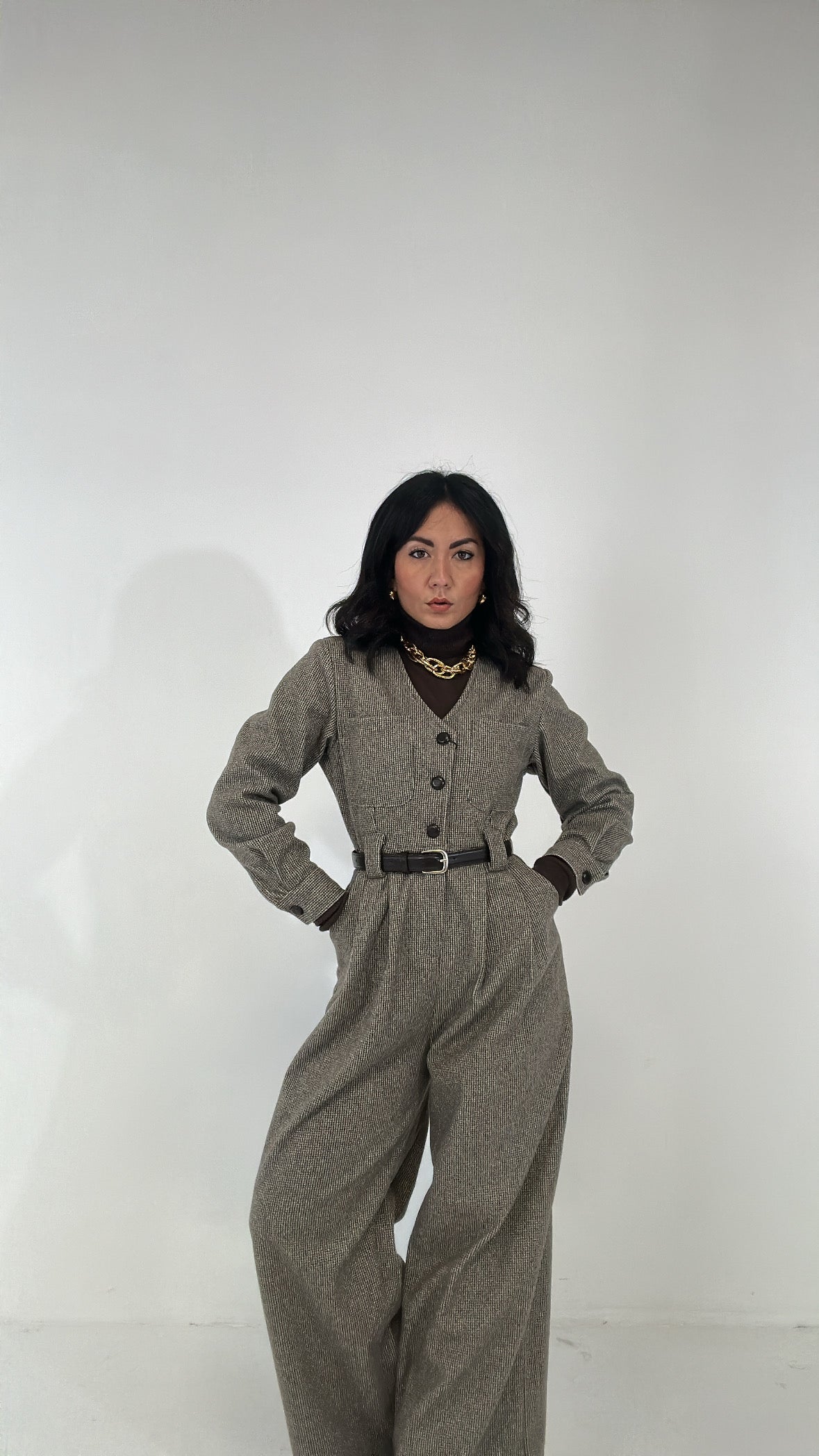 Tutone IN PANNO QUADRETTI - MARRONE