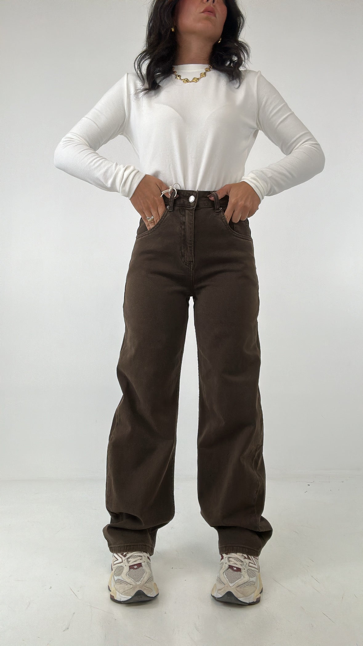 Jeans BAGGY COLOR - MARRONE