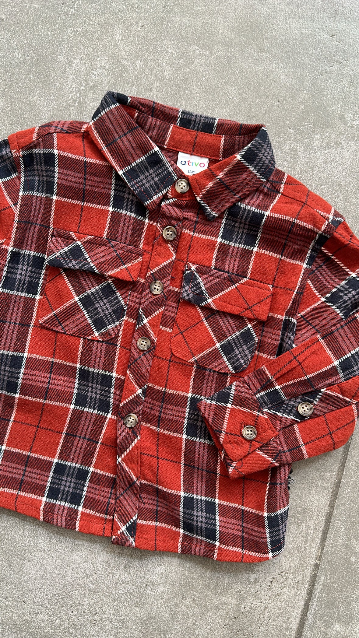 Camicia QUADRI 12-36M - RUGGINE