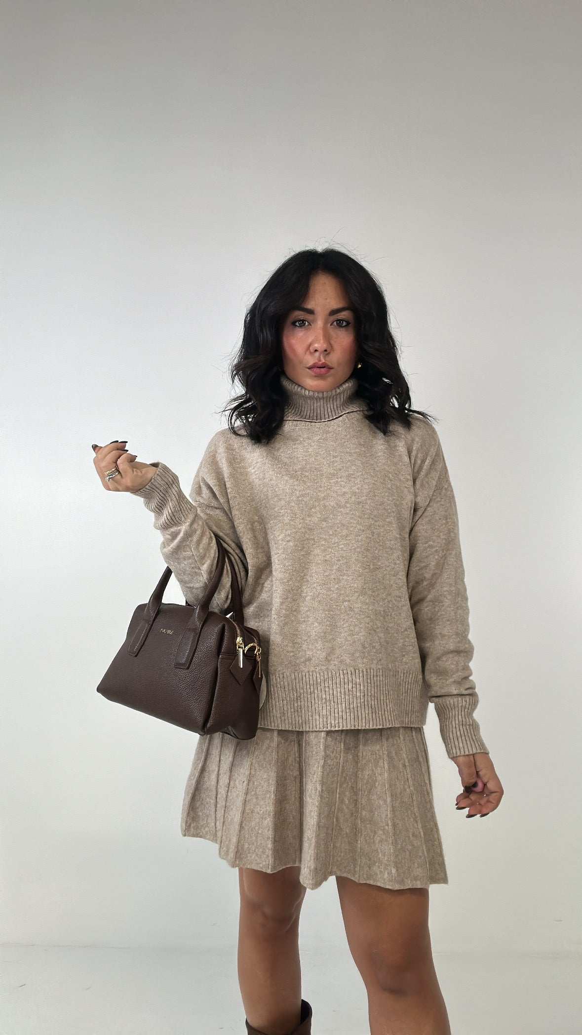 Coordinato CON GONNA - BEIGE
